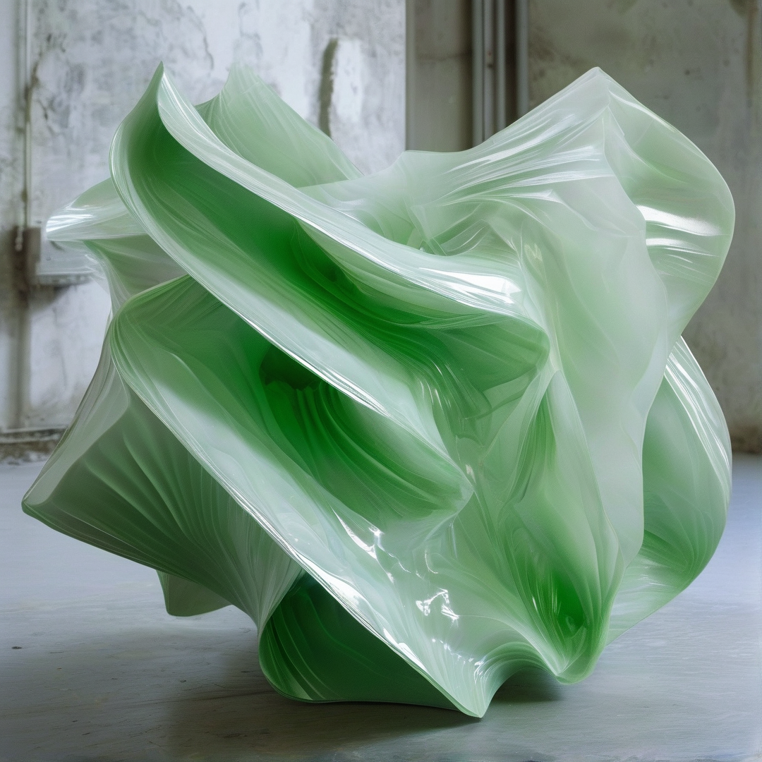 Abstract Green Sculpture