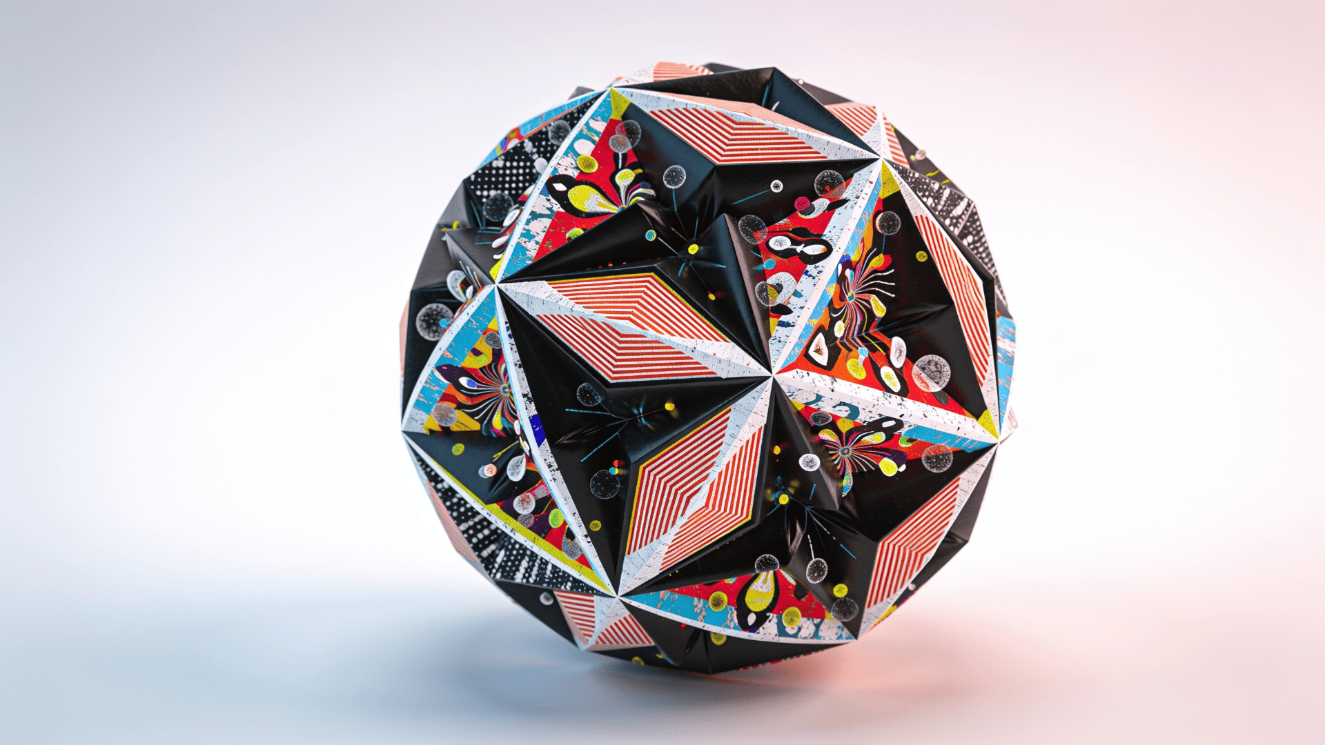 Surreal, Bold Geometric Sphere
