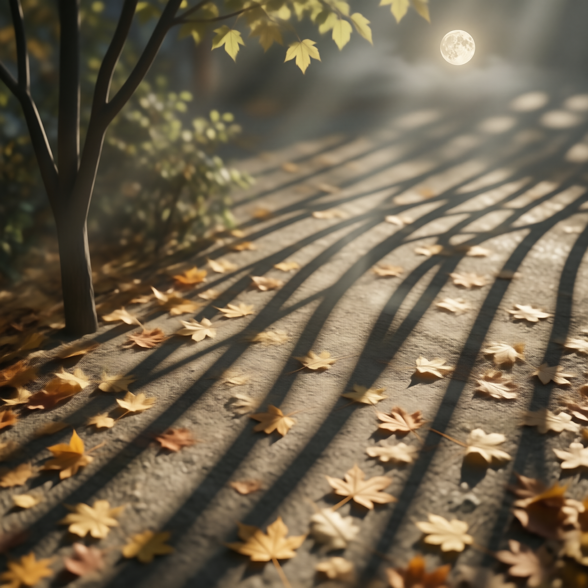 Autumn Leaves and Shadows