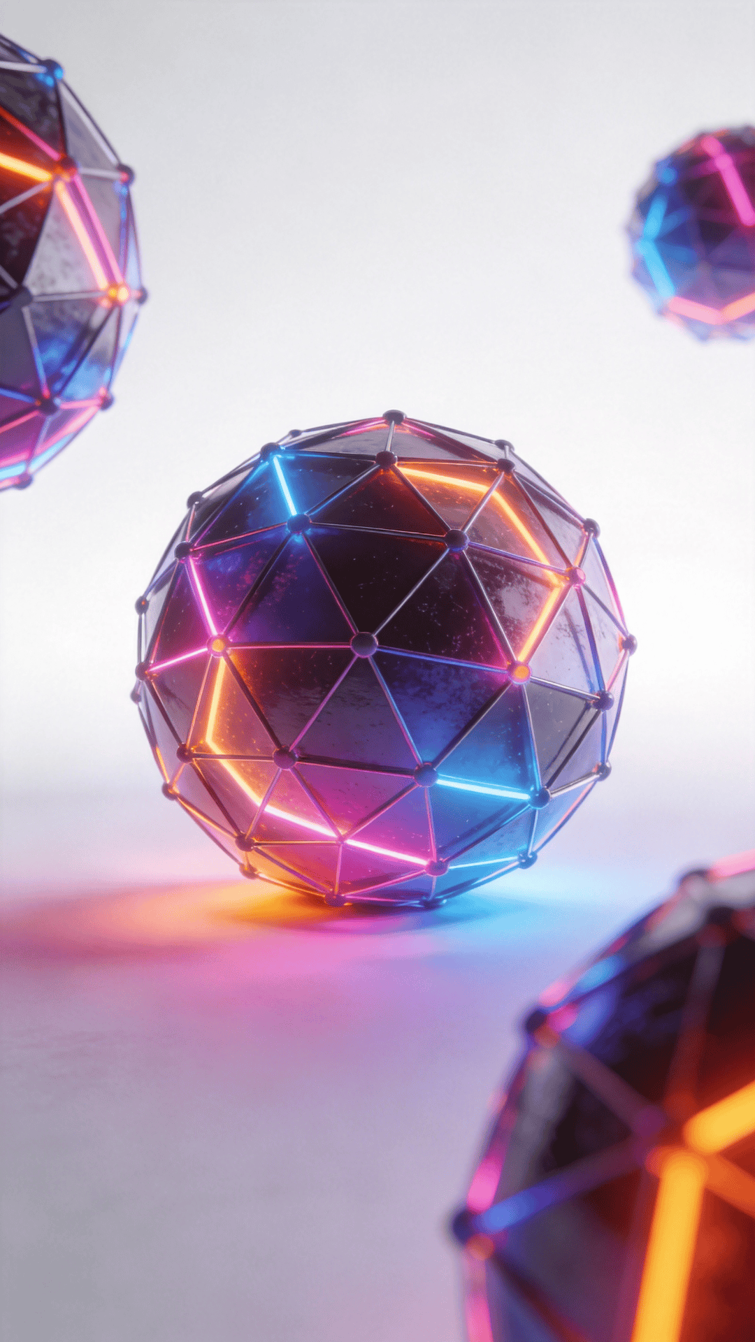Geometric Sphere Dreamlike — Neon Study