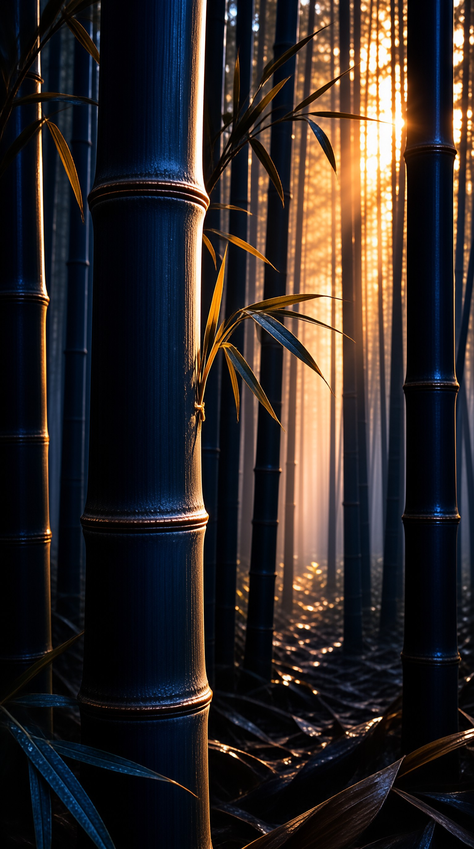 Sunlight in Bamboo Forest