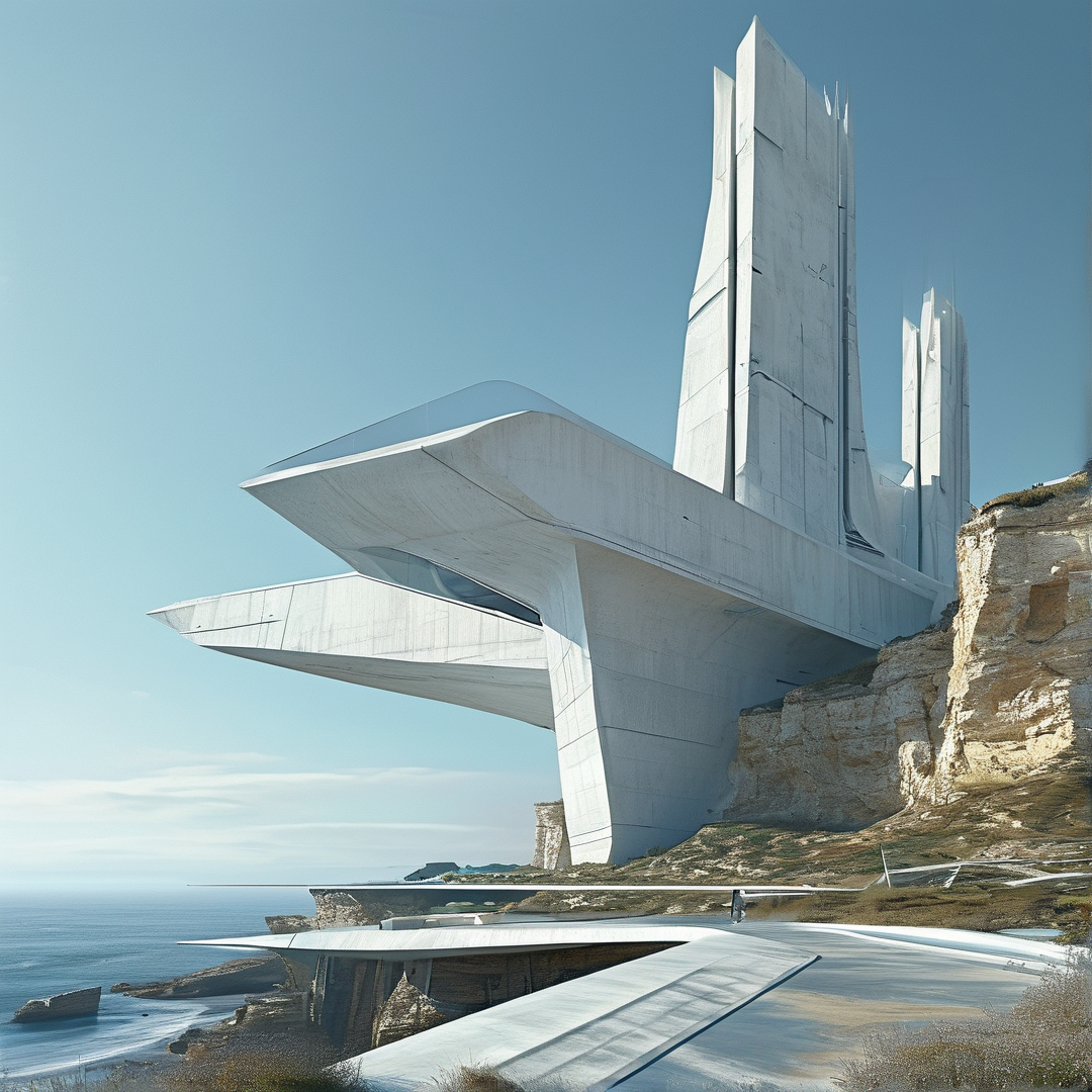 Futuristic Cliffside Structure