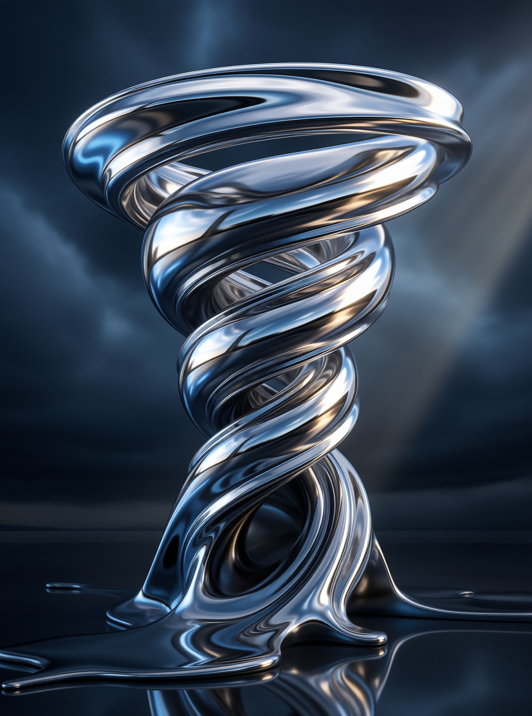 Abstract Metallic Spiral