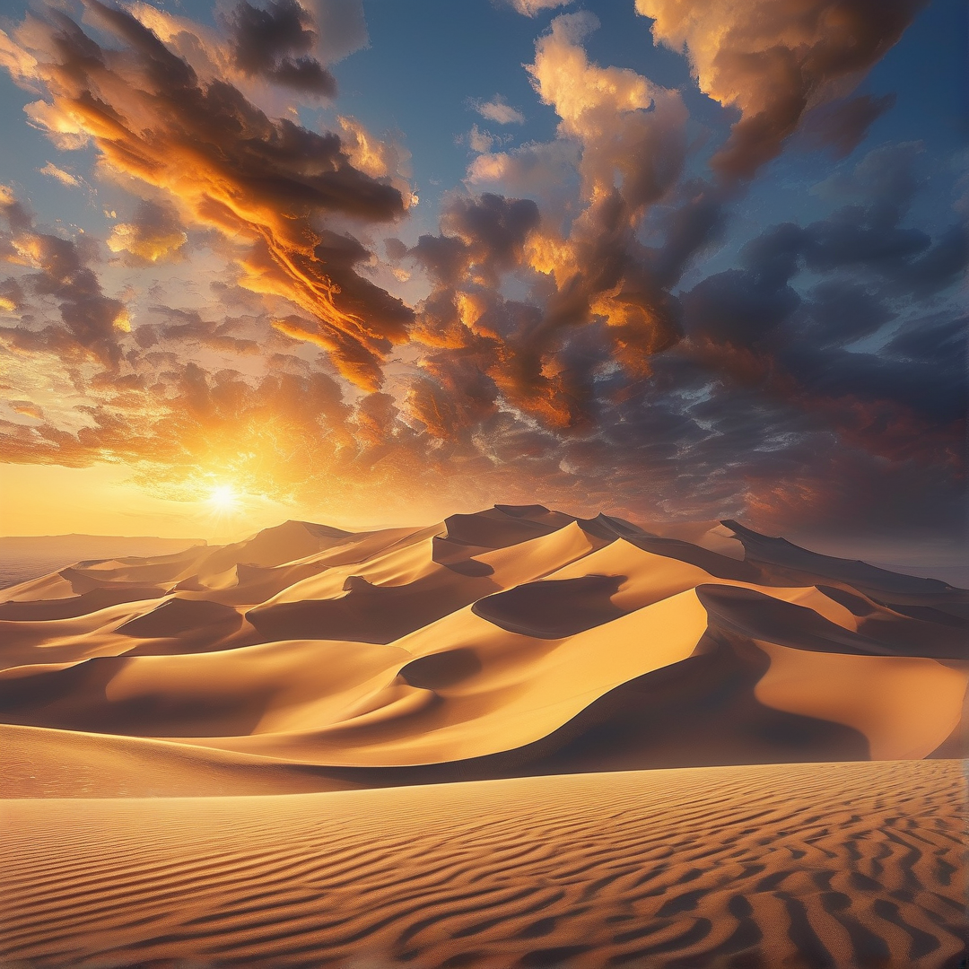 Golden Desert Sunset