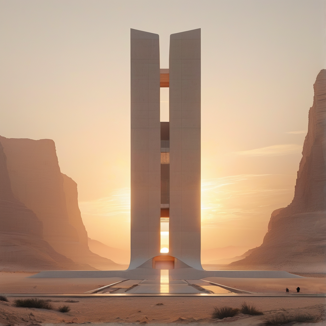 Futuristic Desert Monument