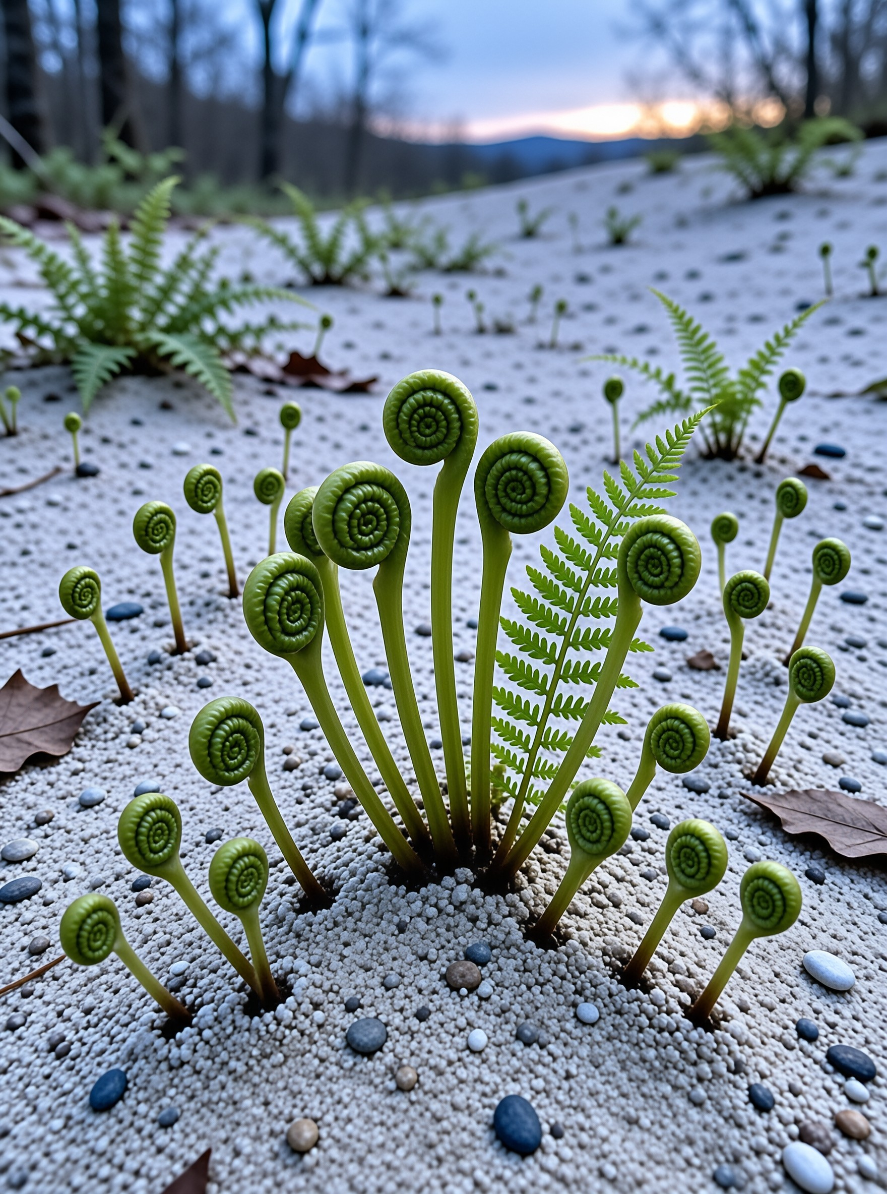 Emerging Fern Fiddleheads