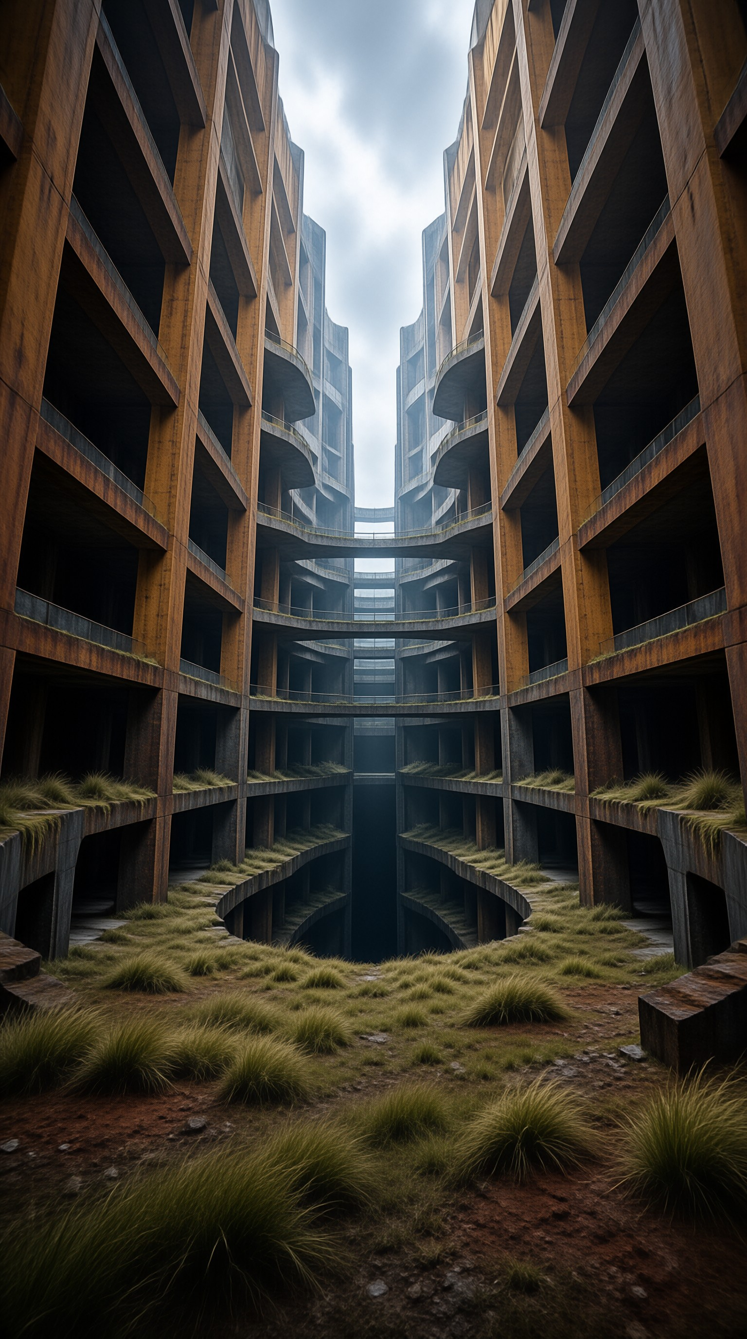 Brutalist Structure Overgrown