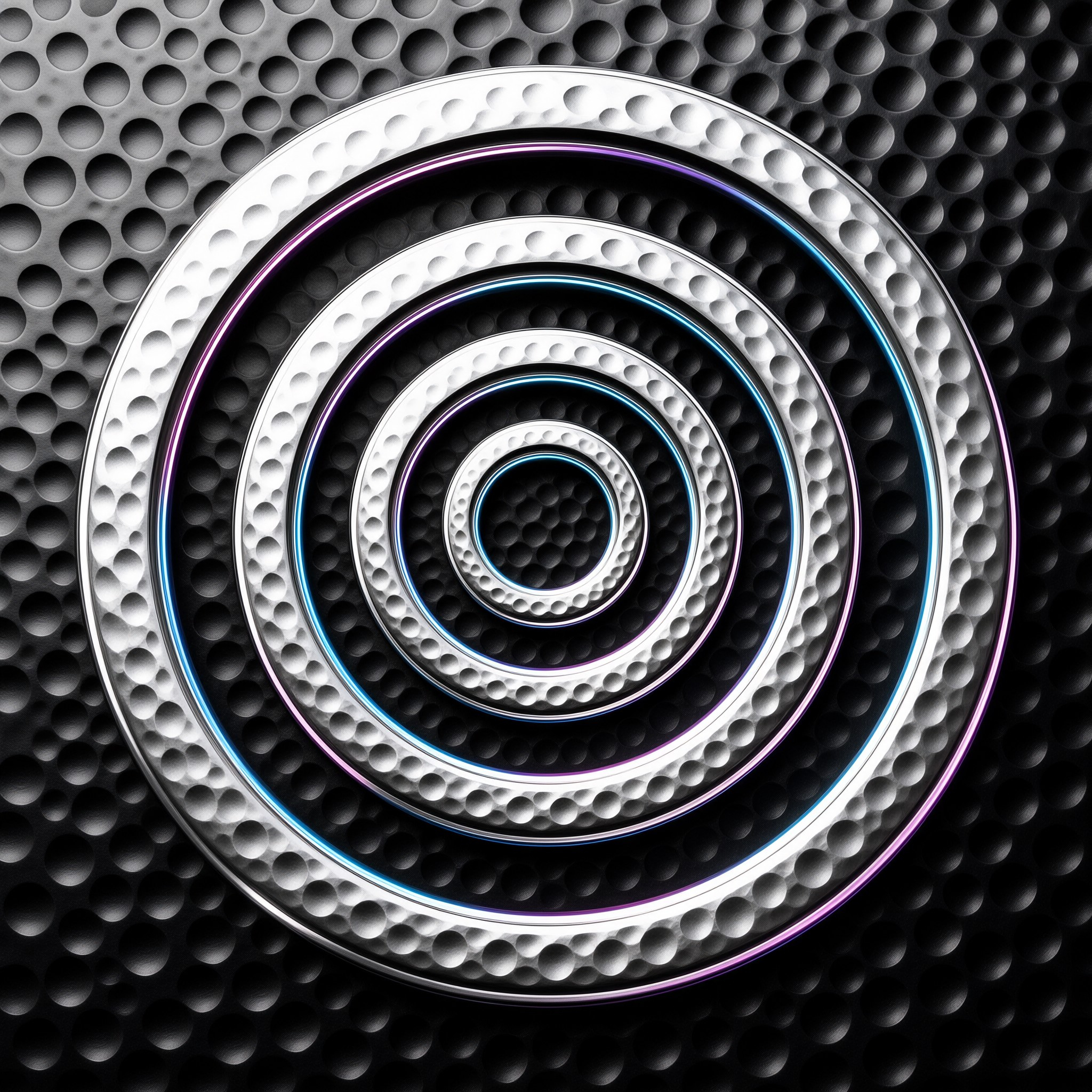 Metallic Concentric Circles