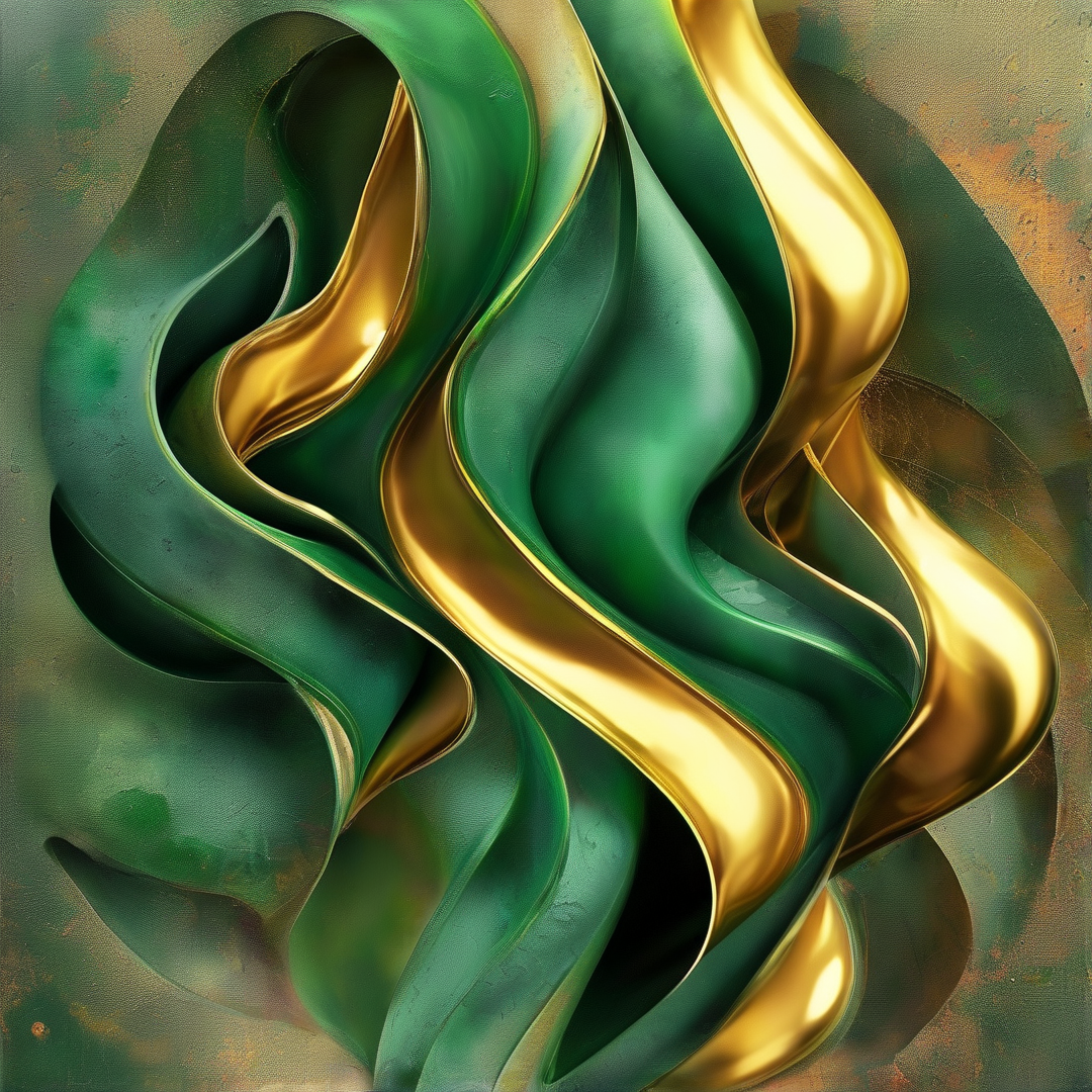 Liquid Green Gold Flow