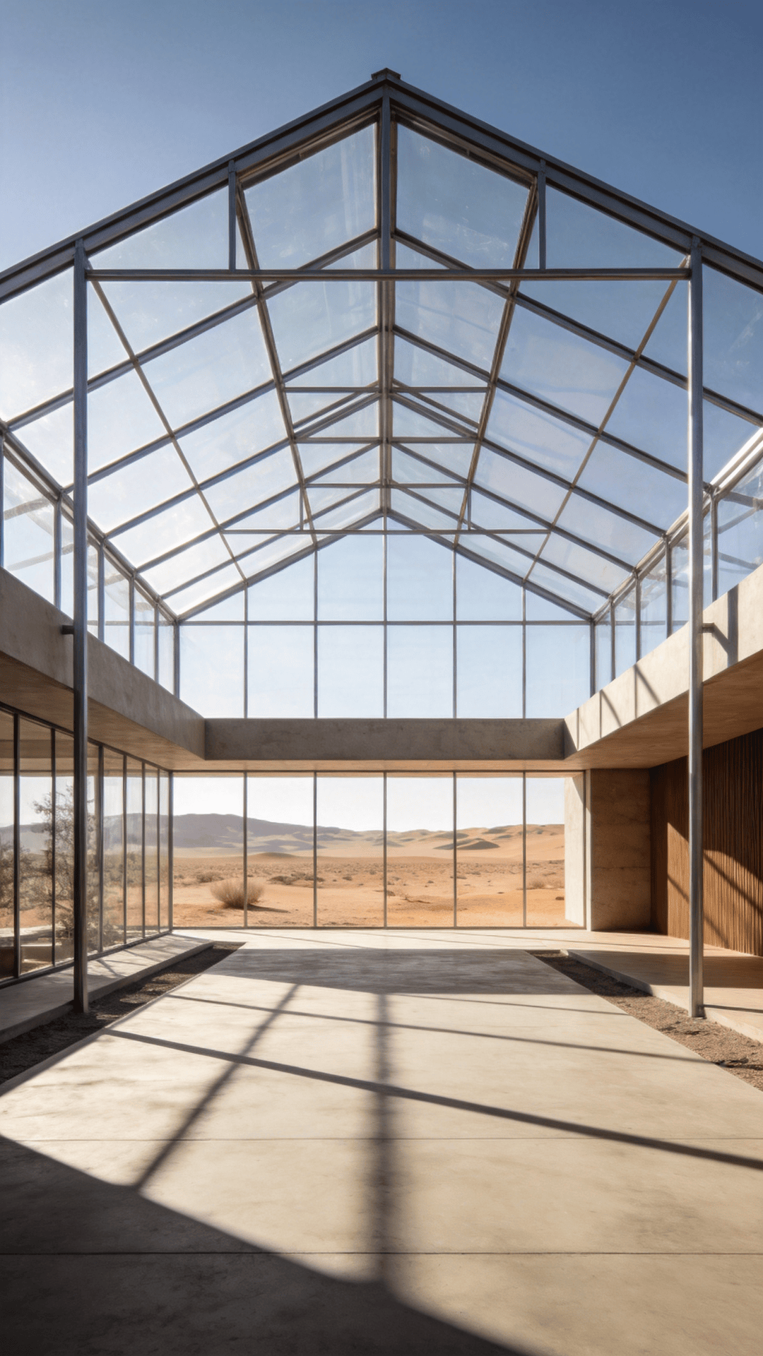 Greenhouse in Desert Plain