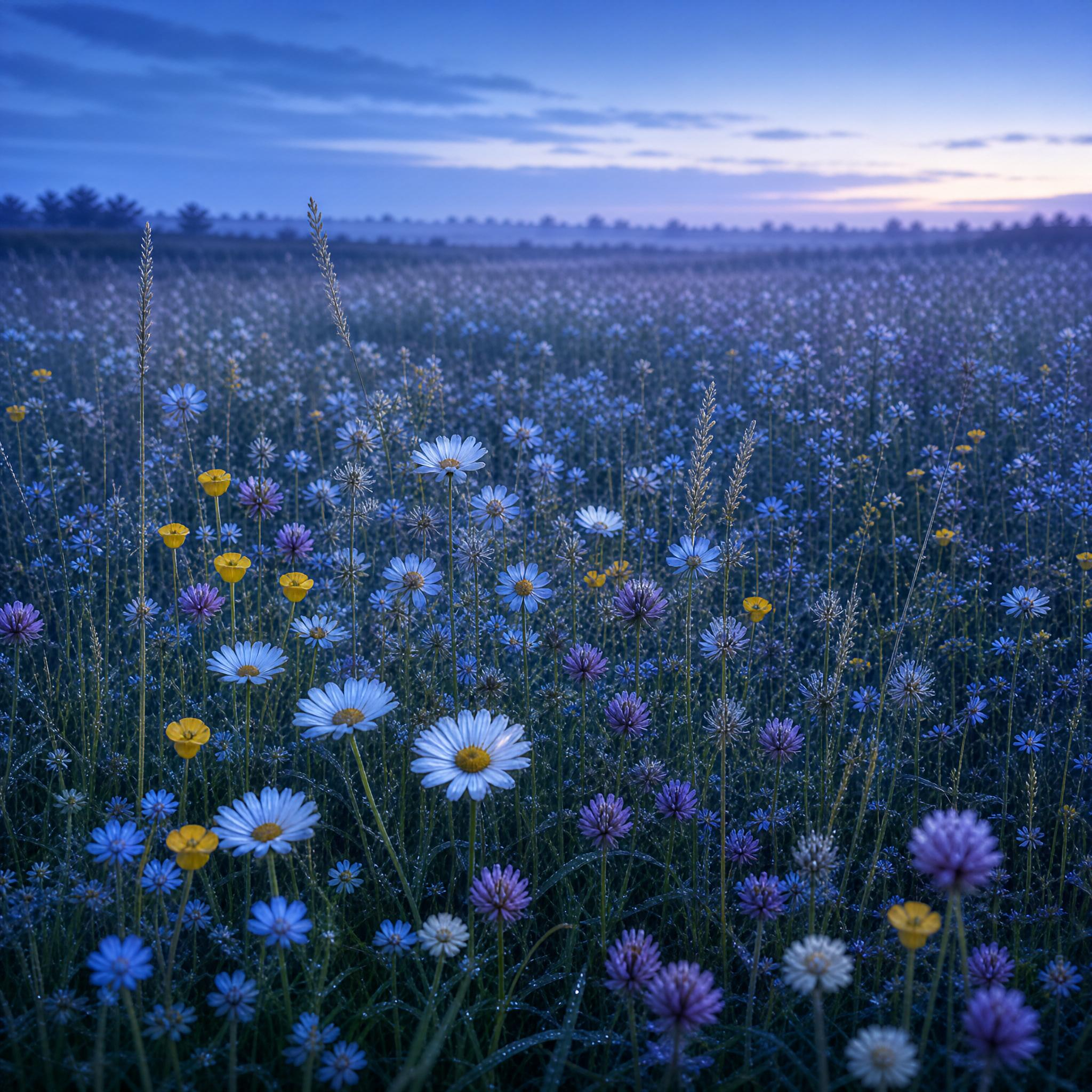 Wildflower Field at Dawn