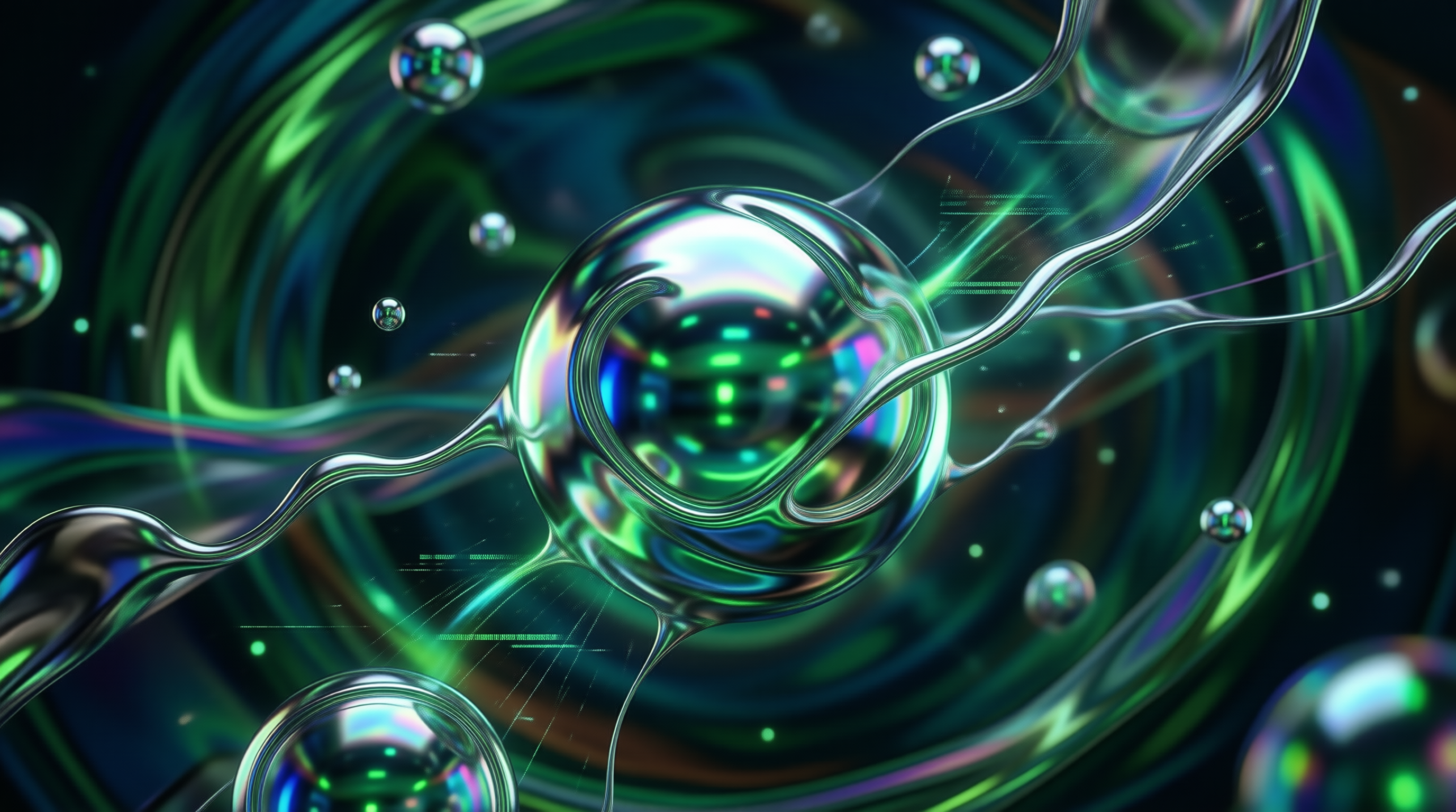 Iridescent Abstract Spheres
