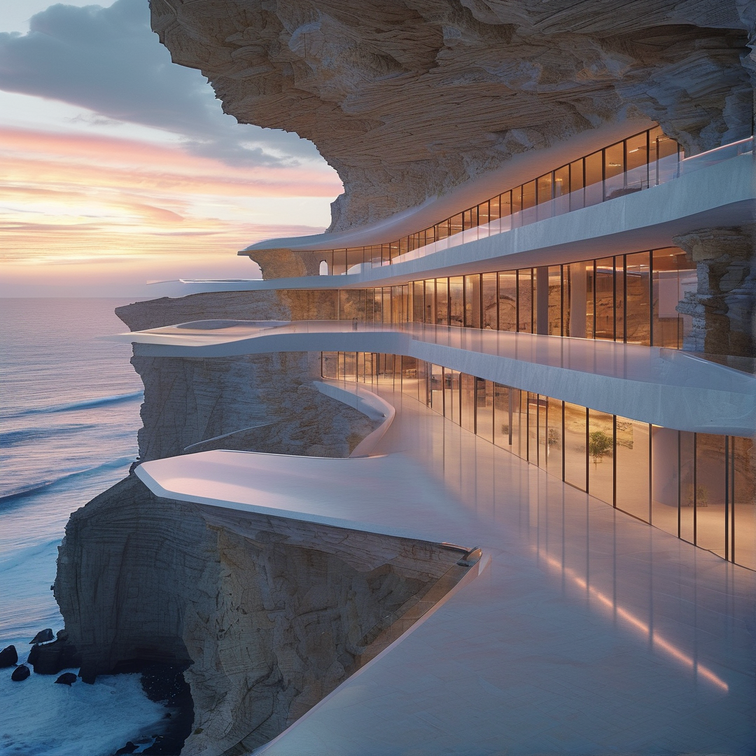 Futuristic Cliffside Villa