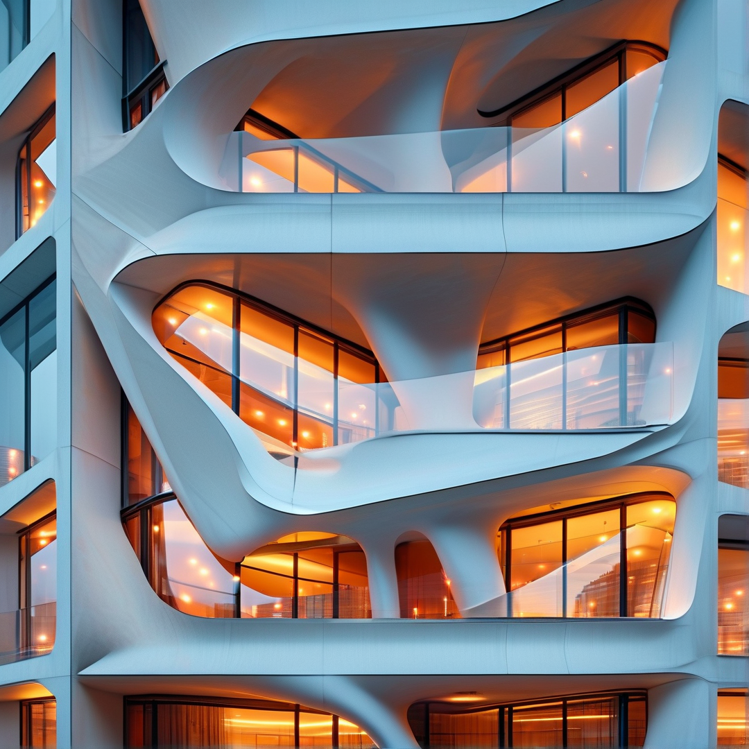 Curvilinear Building Facade