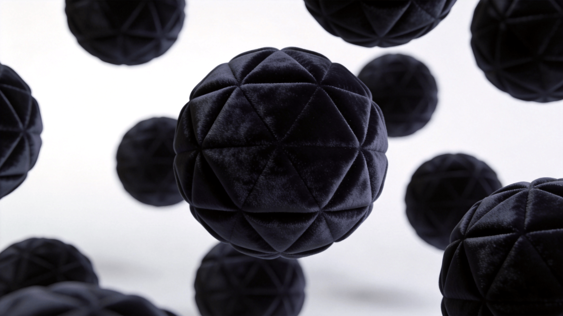 Geometric Sphere — Dark Velvet Study