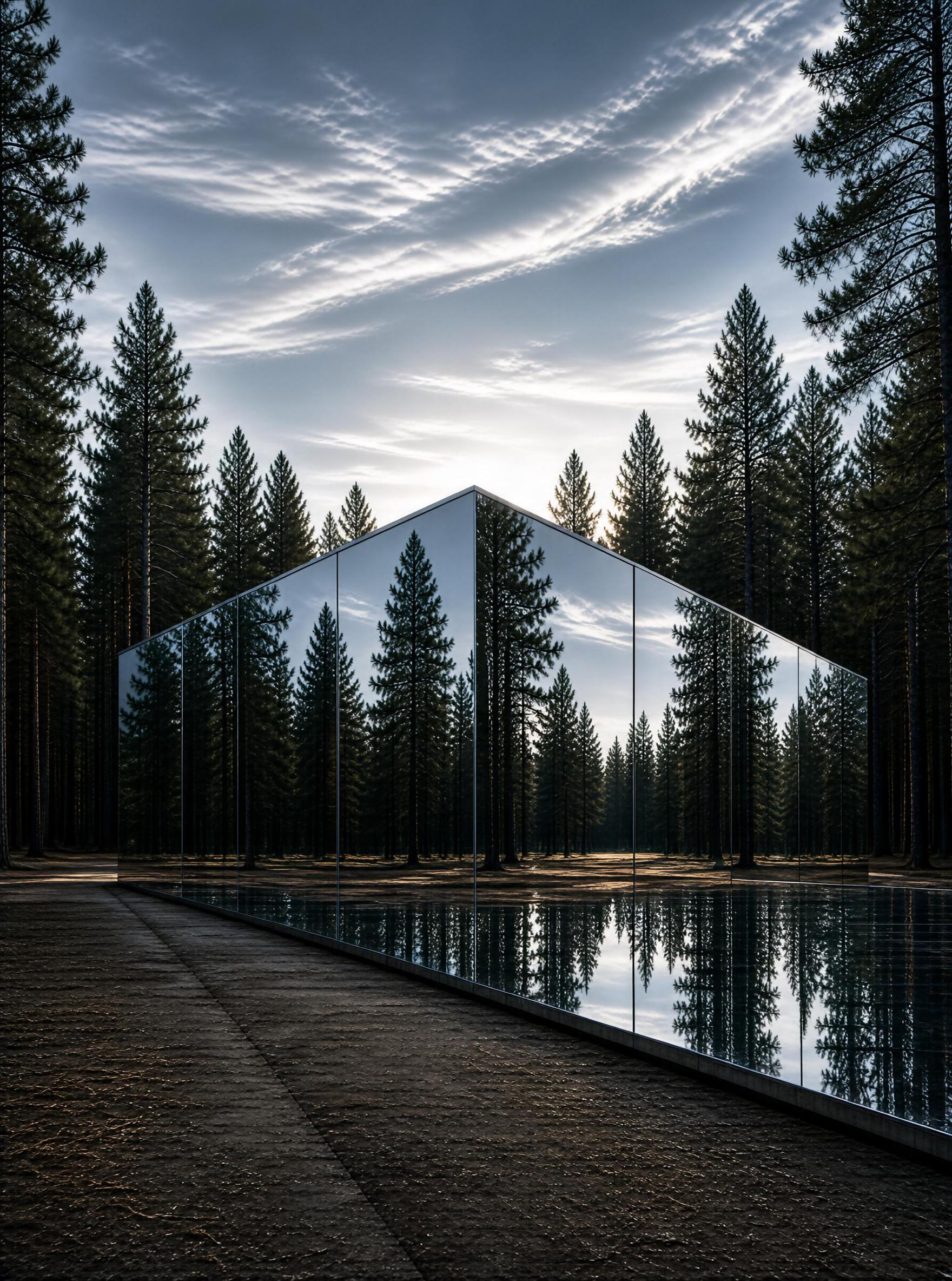Mirror Cube in Forest