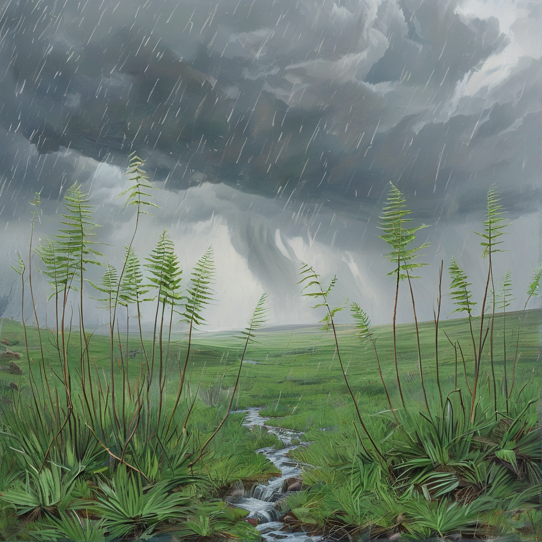 Rainy Day in the Fields