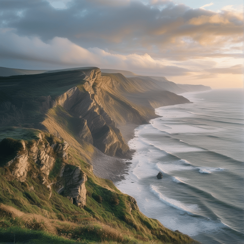 Sea Cliffs at Golden Hour