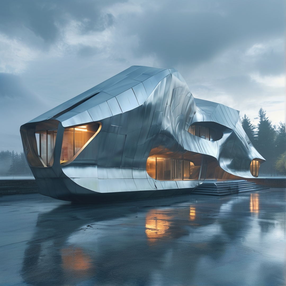 Futuristic Metallic Building