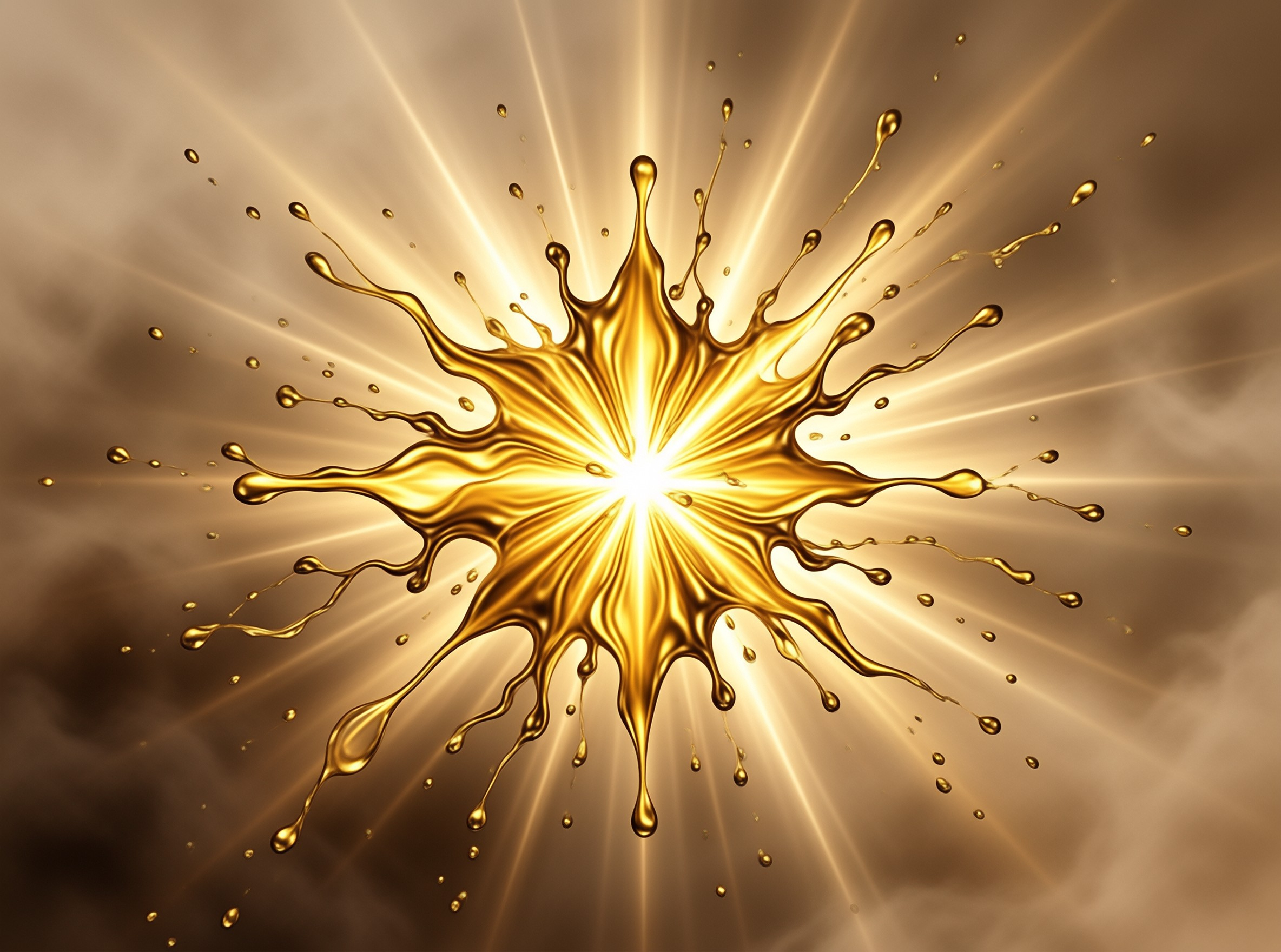 Golden Liquid Splash