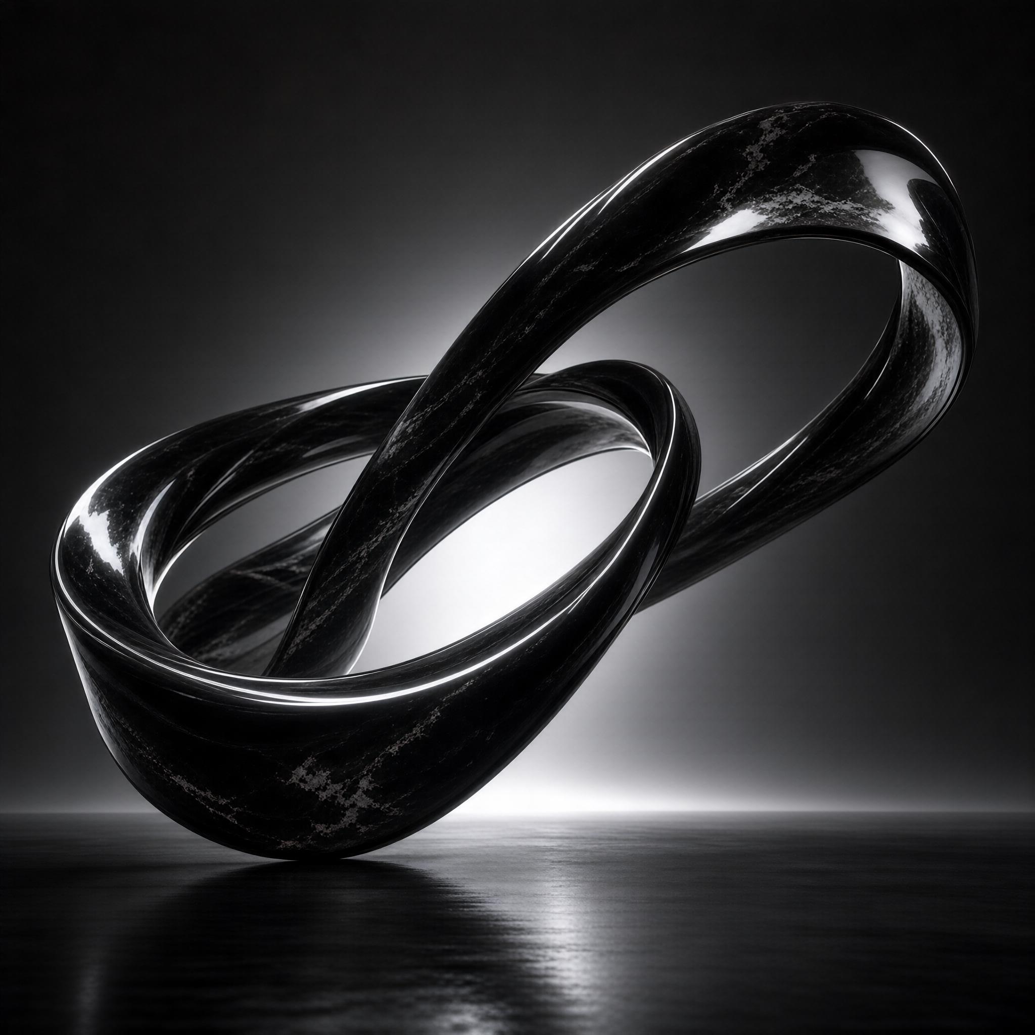 Abstract Metal Infinity Sculpture