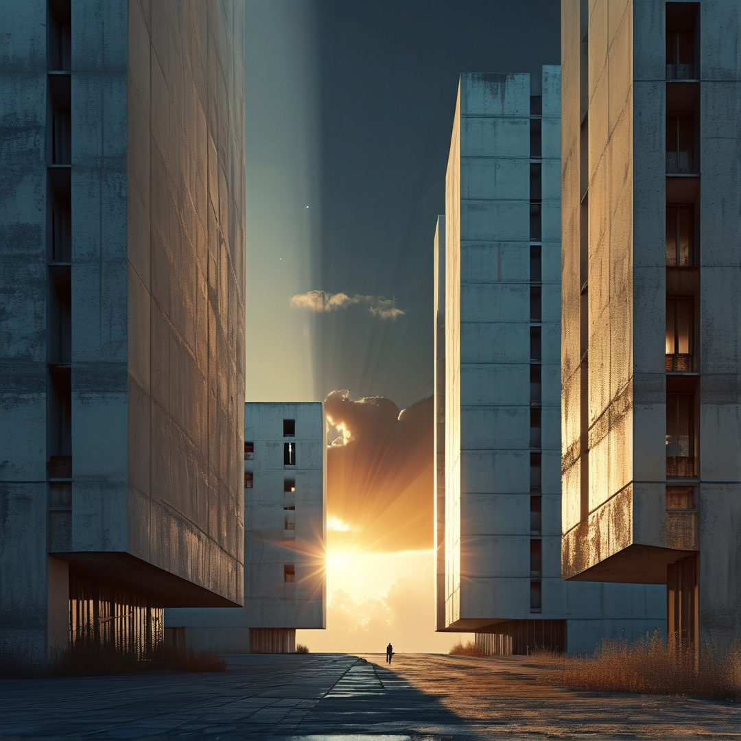 Urban Sunset Pathway