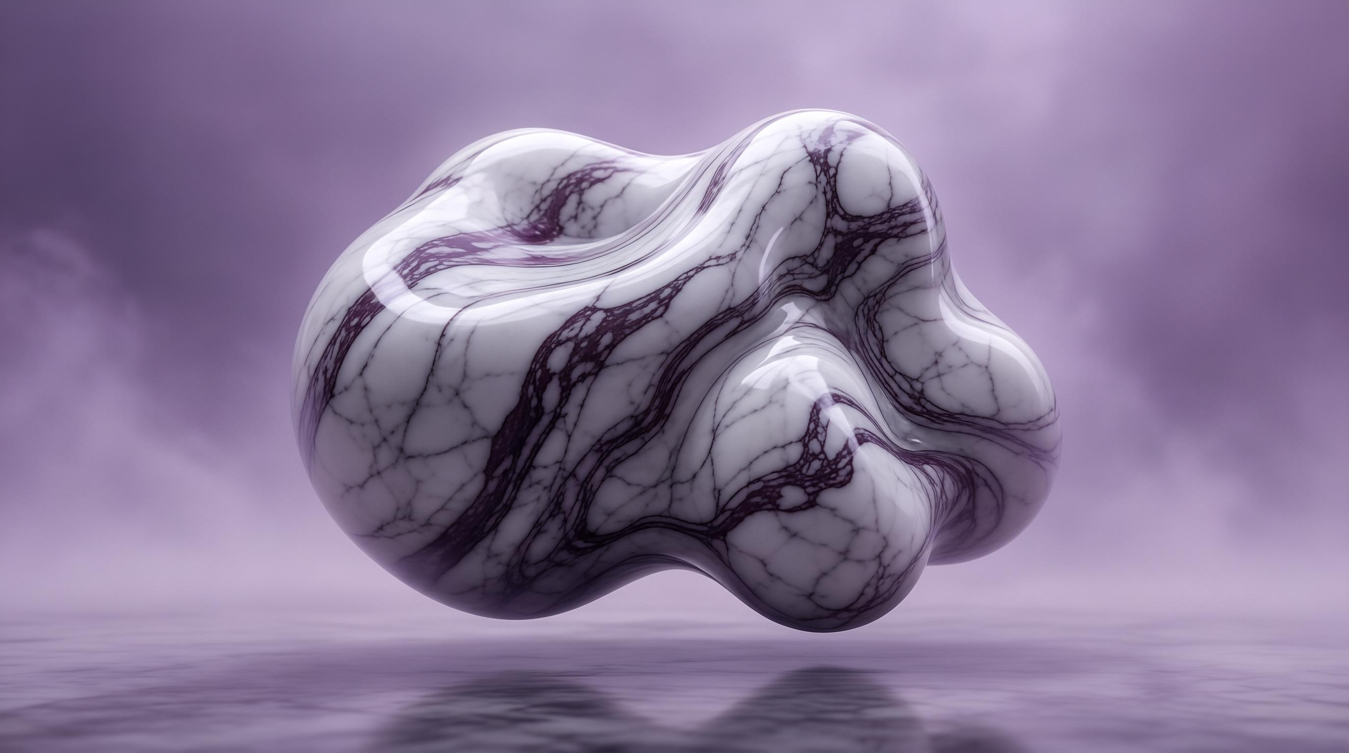 Marble Blob in Purple Mist