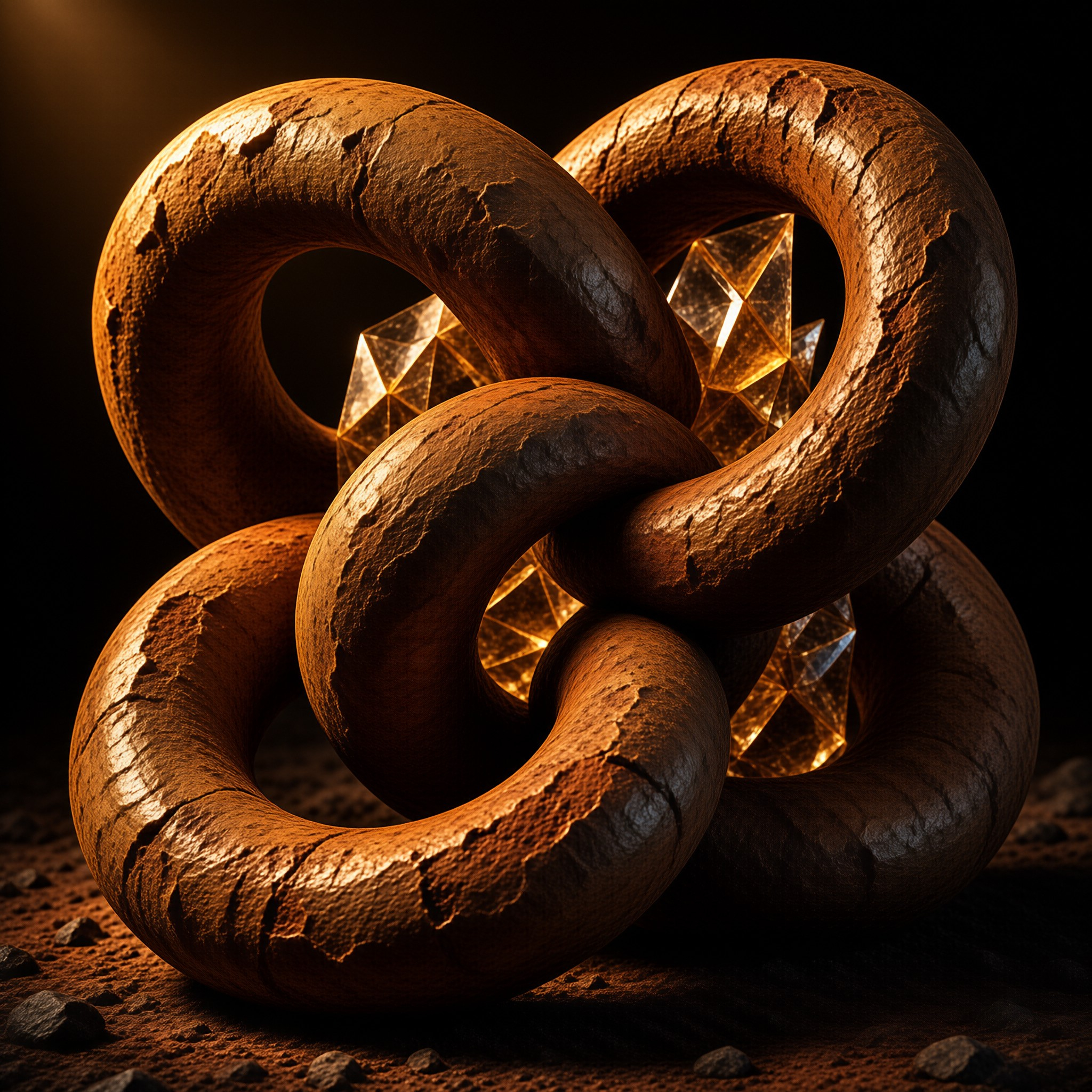 Golden Knot Sculpture