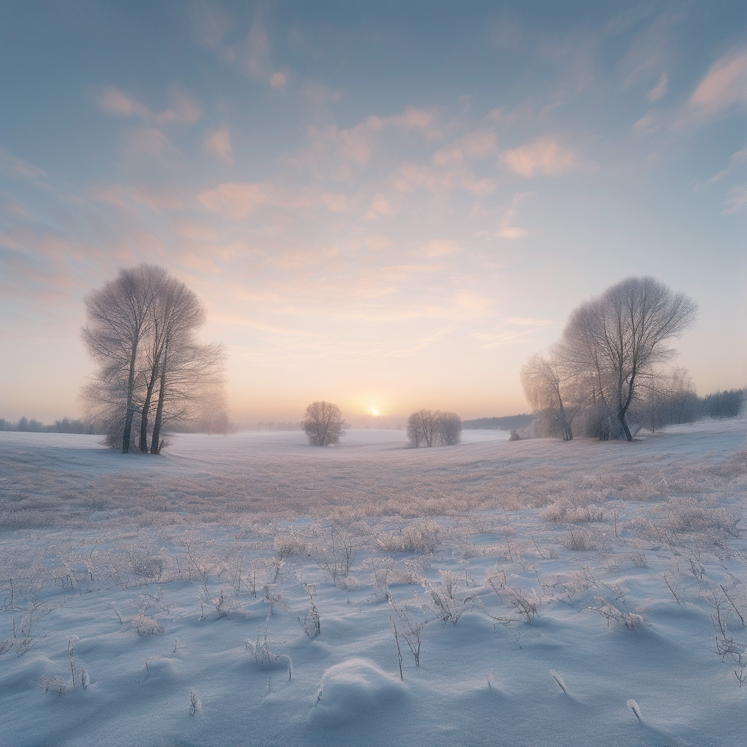 Winter Sunrise Landscape