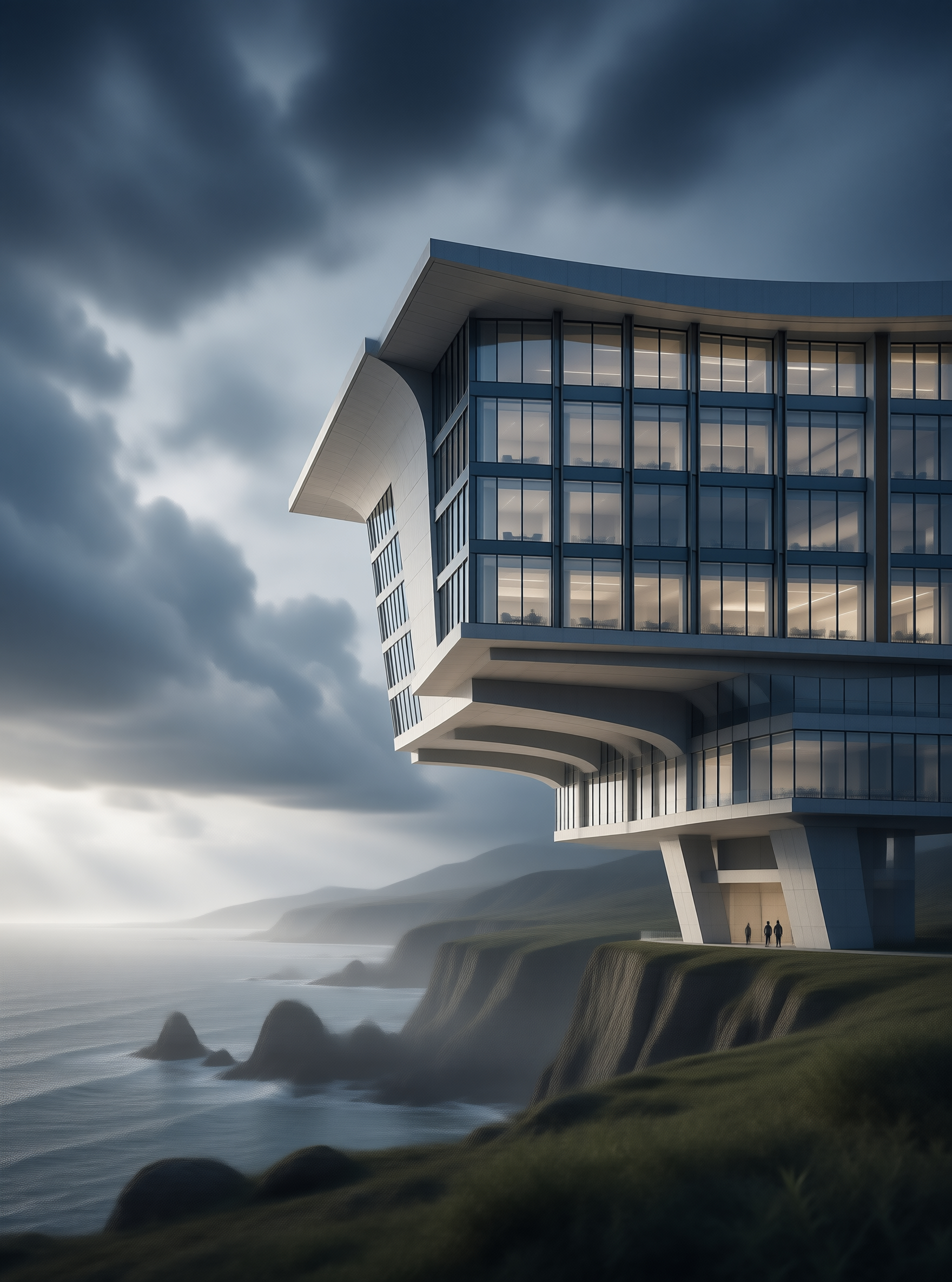 Futuristic Coastal Building