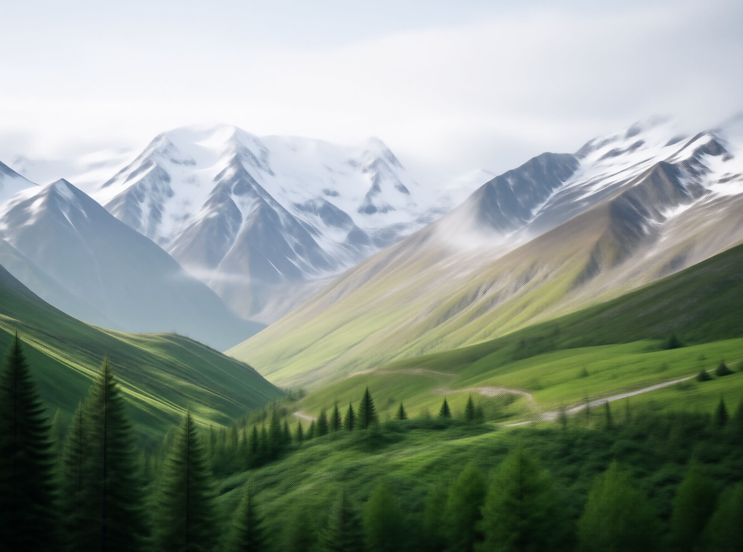 Snowy Mountain Valley