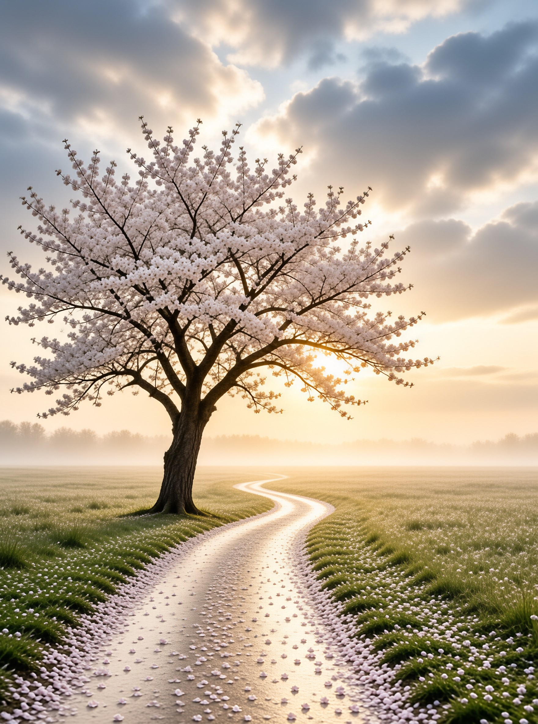 Solitary Blossom Tree