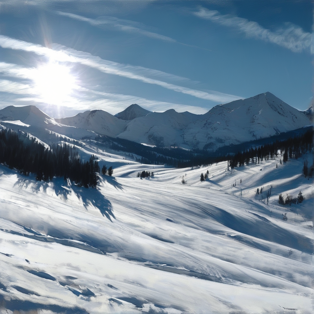 Snowy Mountain Landscape