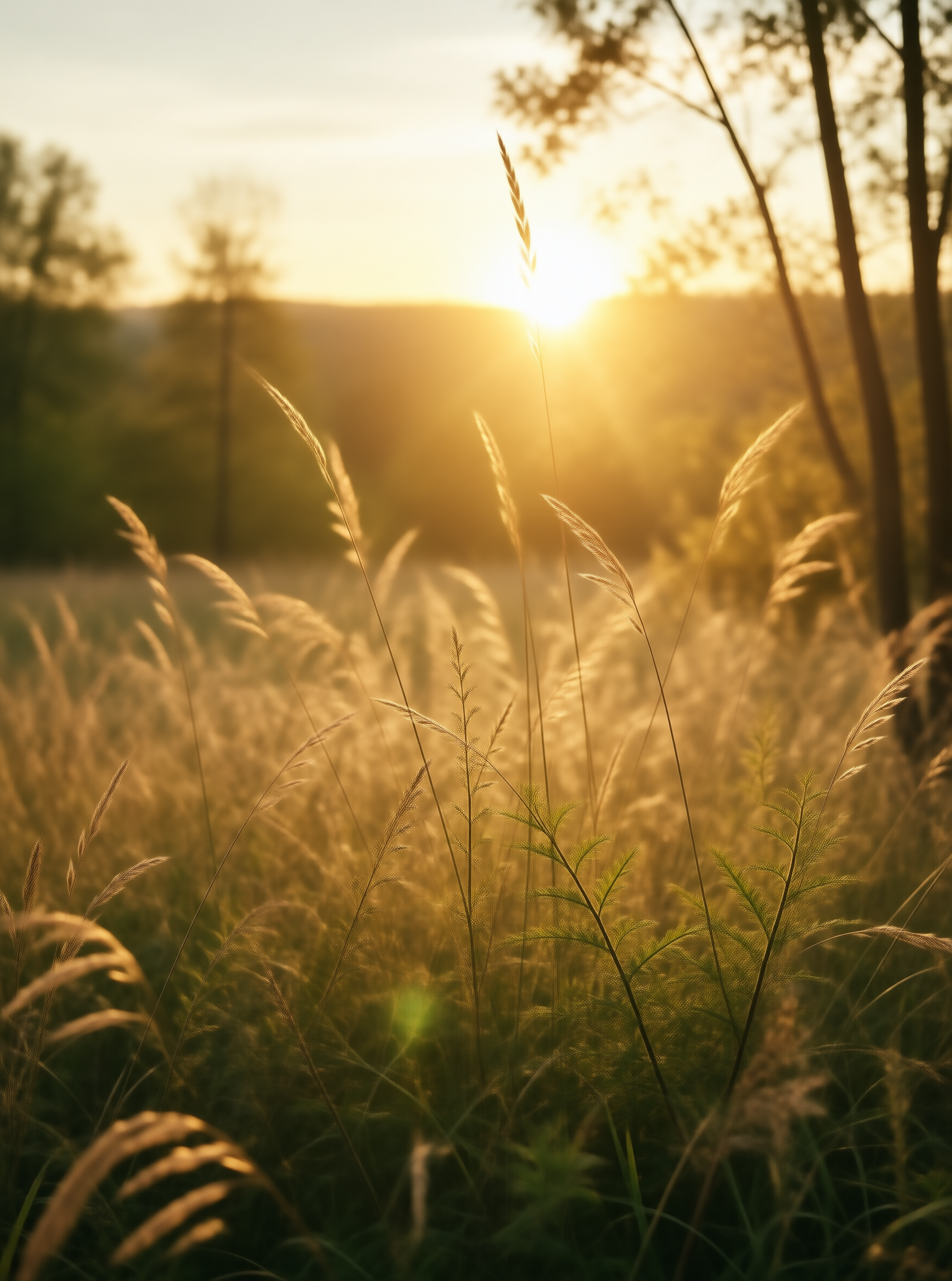 Golden Sunset Grass