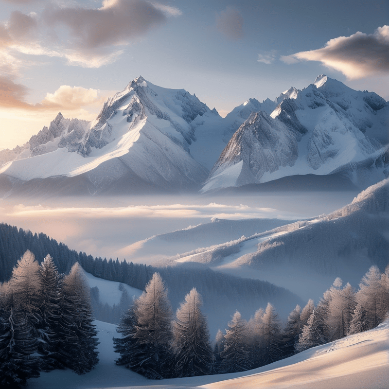 Majestic Snowy Peaks