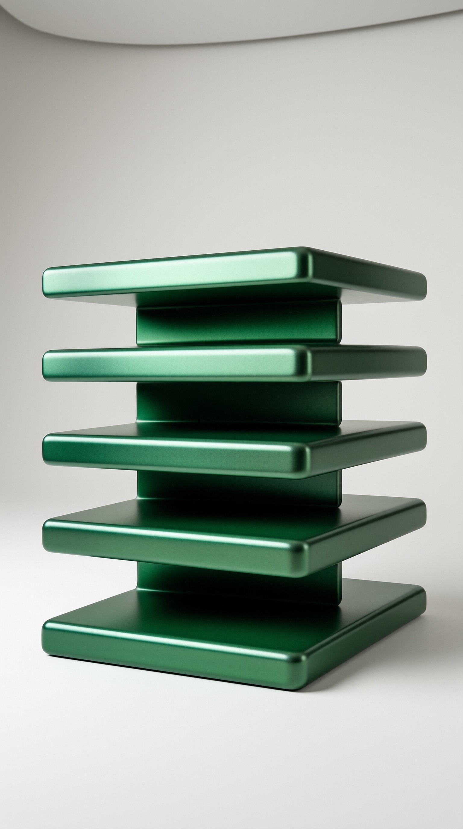 Green Tiered Sculpture
