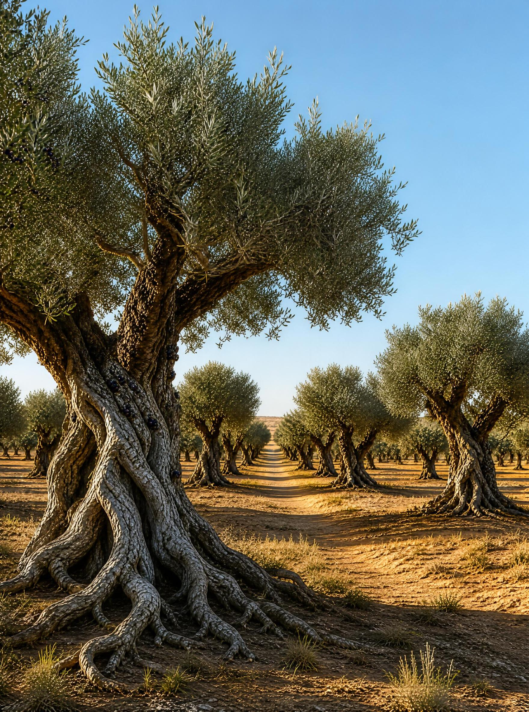 Ancient Olive Grove Pathway