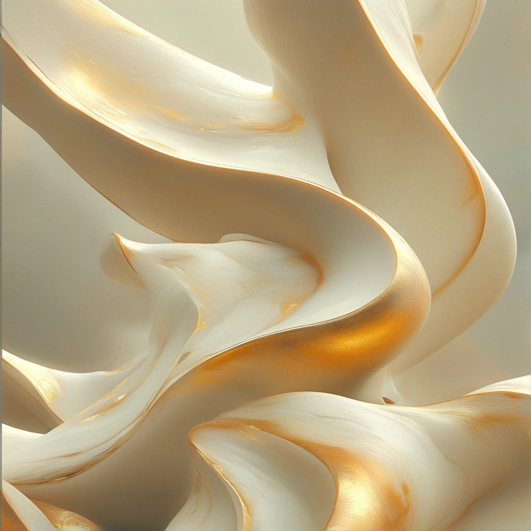 Abstract Gold Liquid Forms