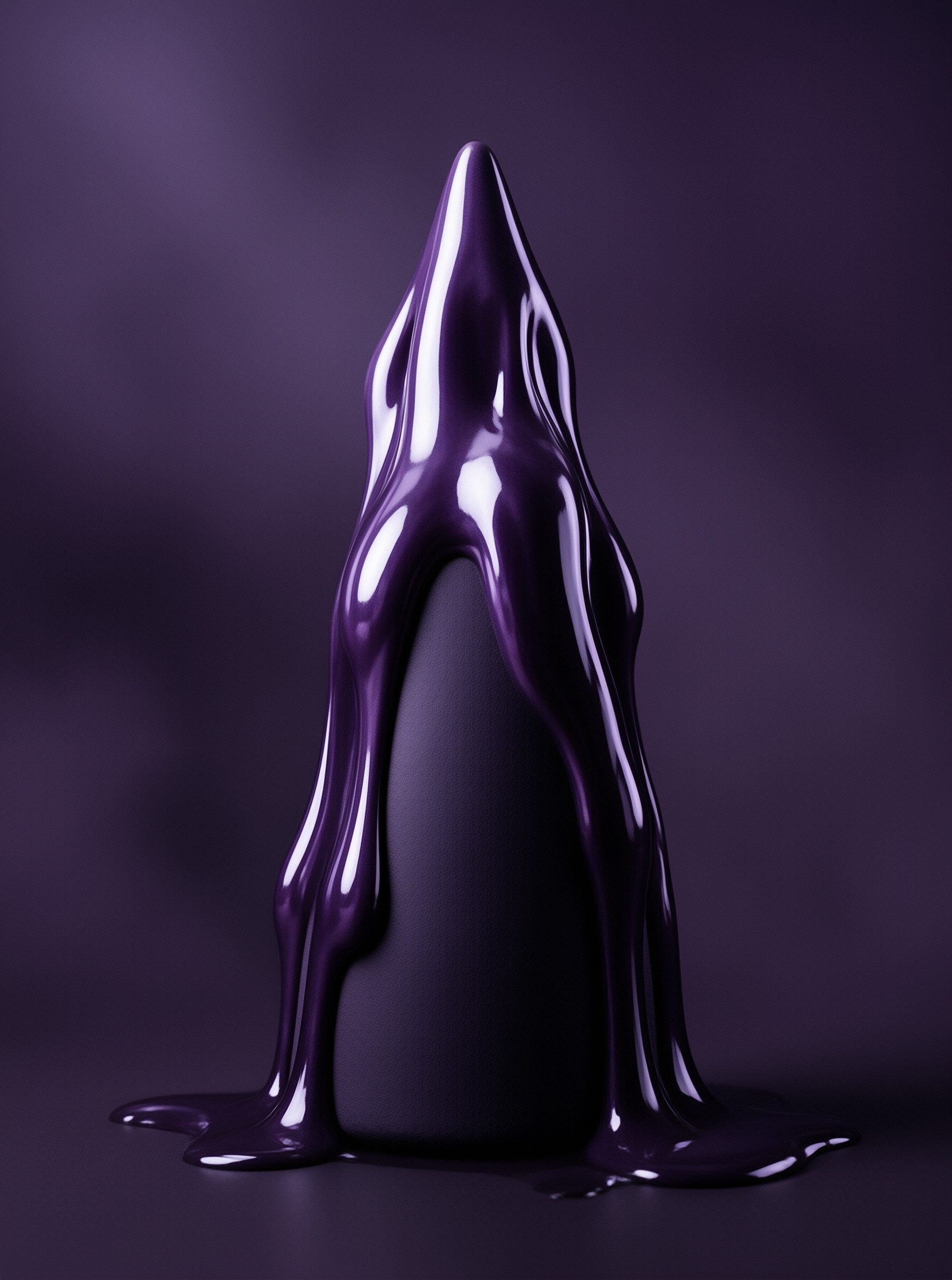 Glossy Purple Melting Egg