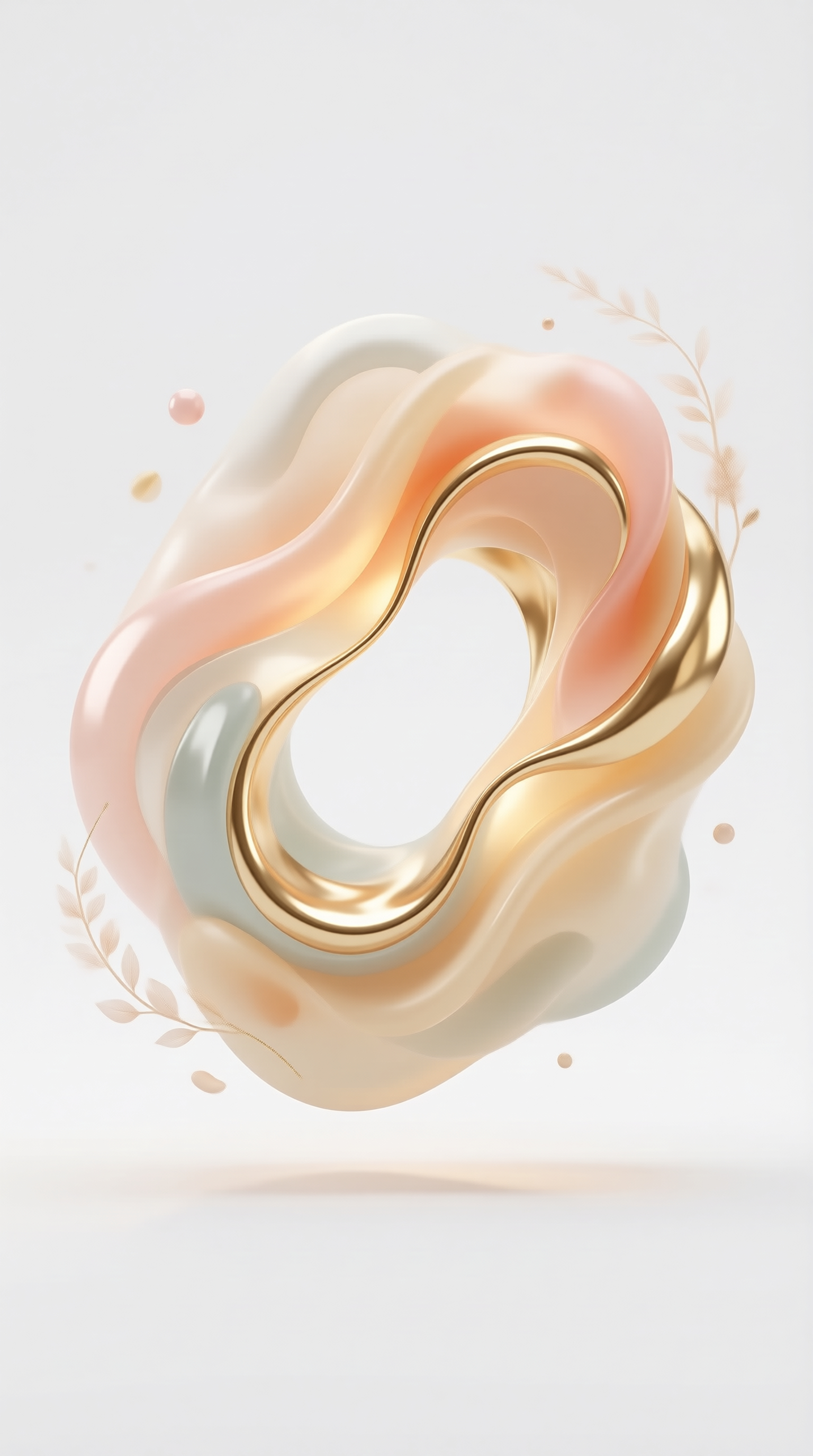 Abstract Pastel Fluid Torus
