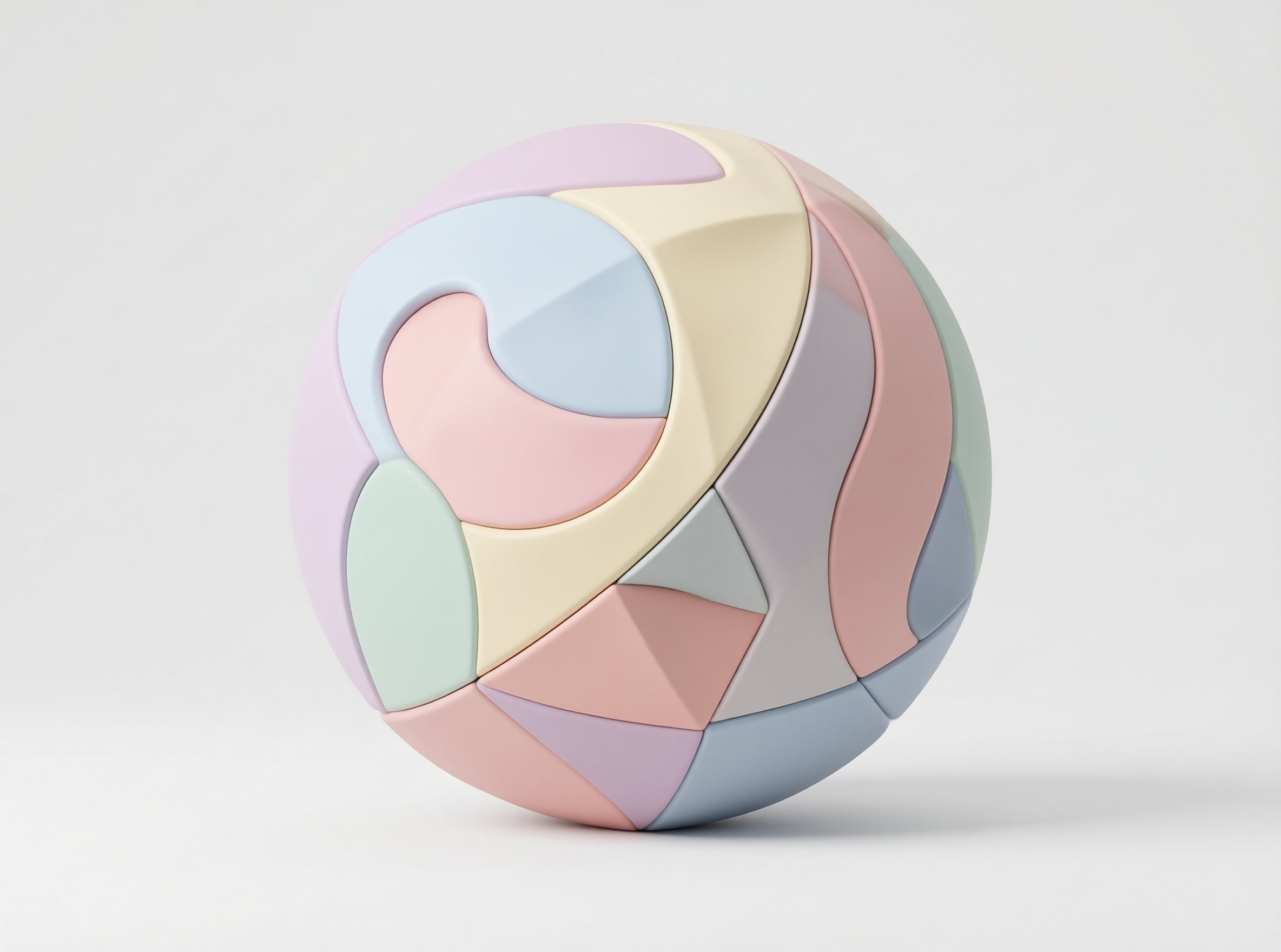 Pastel Abstract Puzzle Sphere