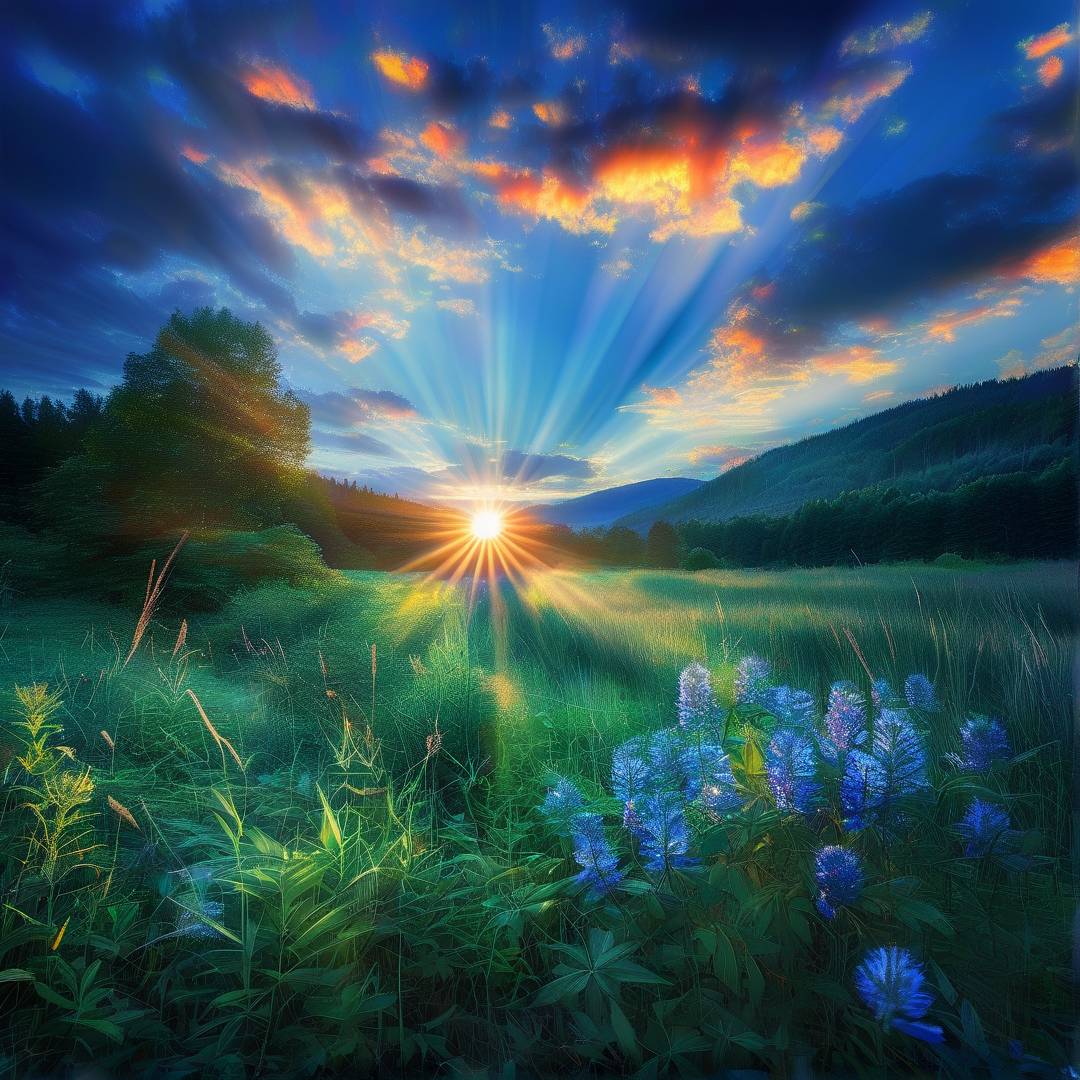 Sunrise Over the Meadow
