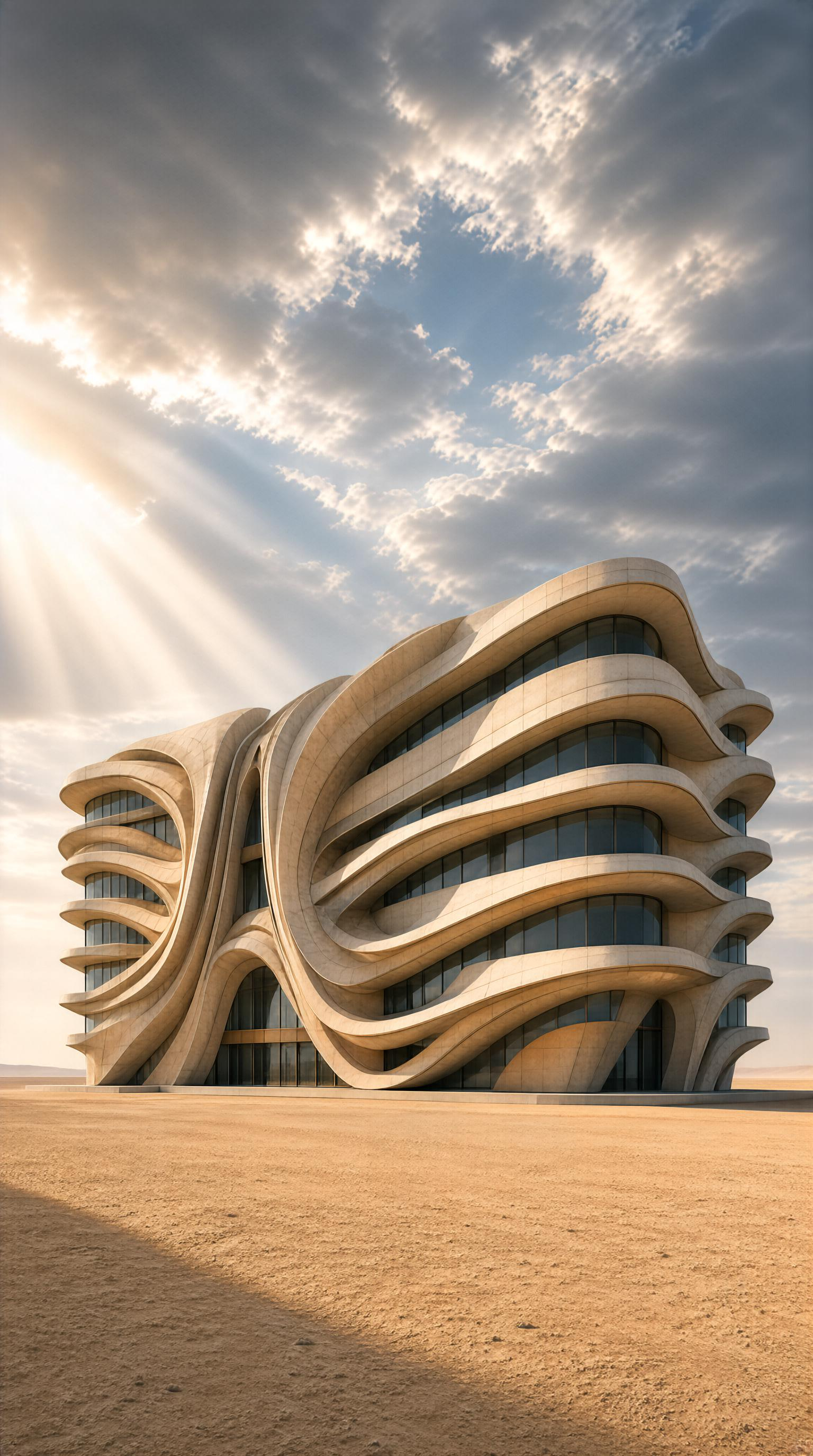 Futuristic Wavy Building