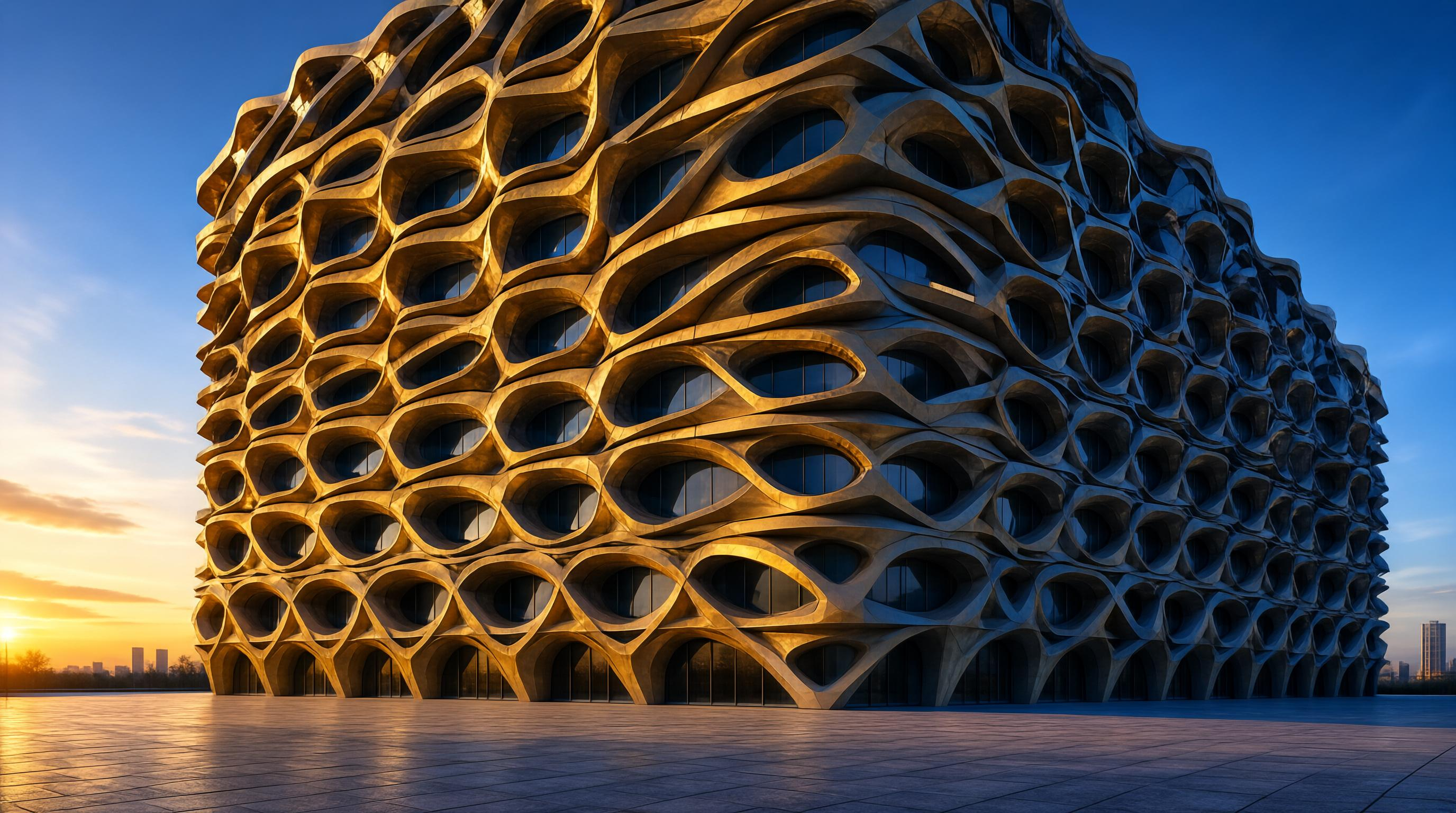 Futuristic Honeycomb Building