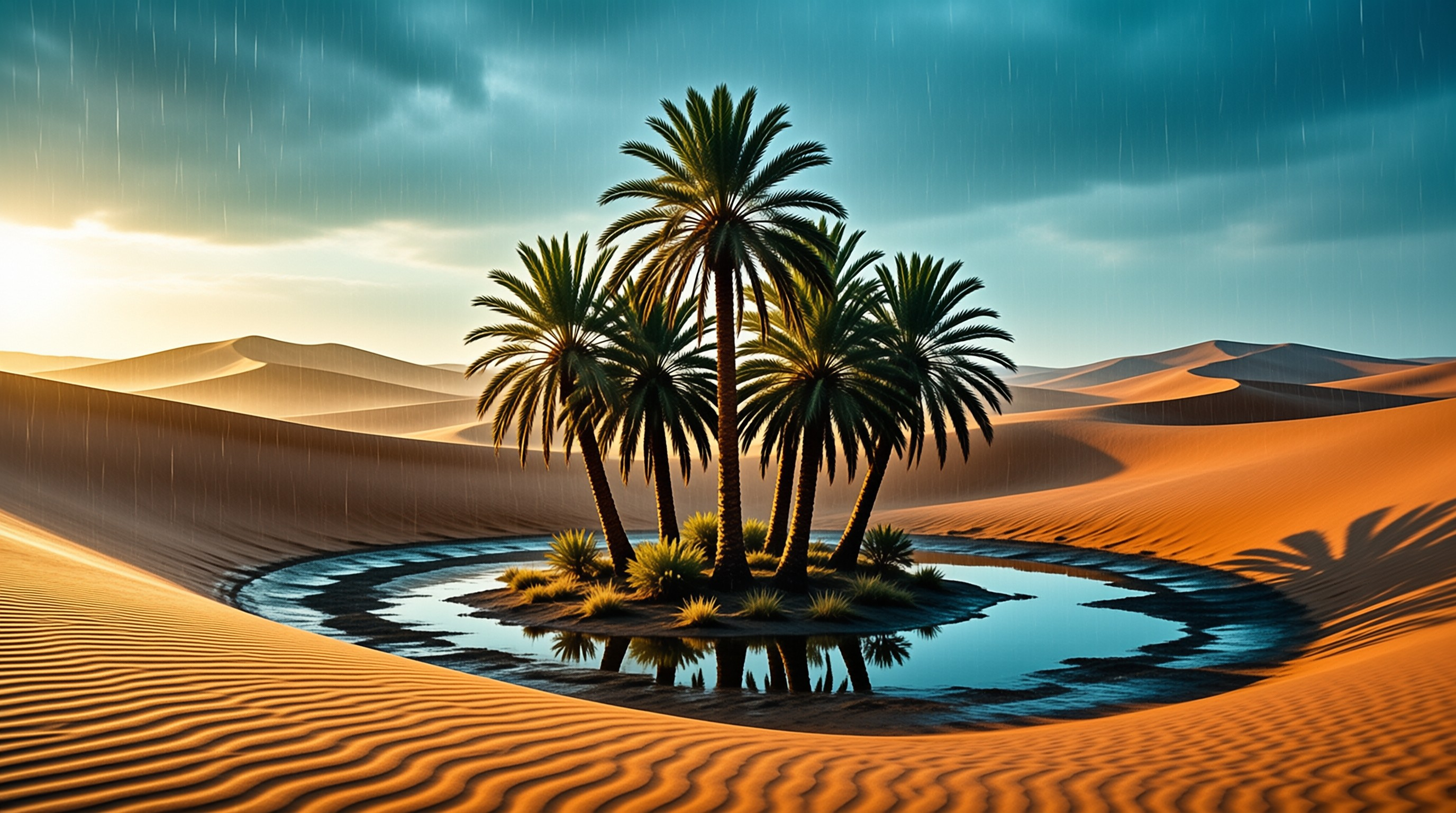 Rainy Desert Oasis