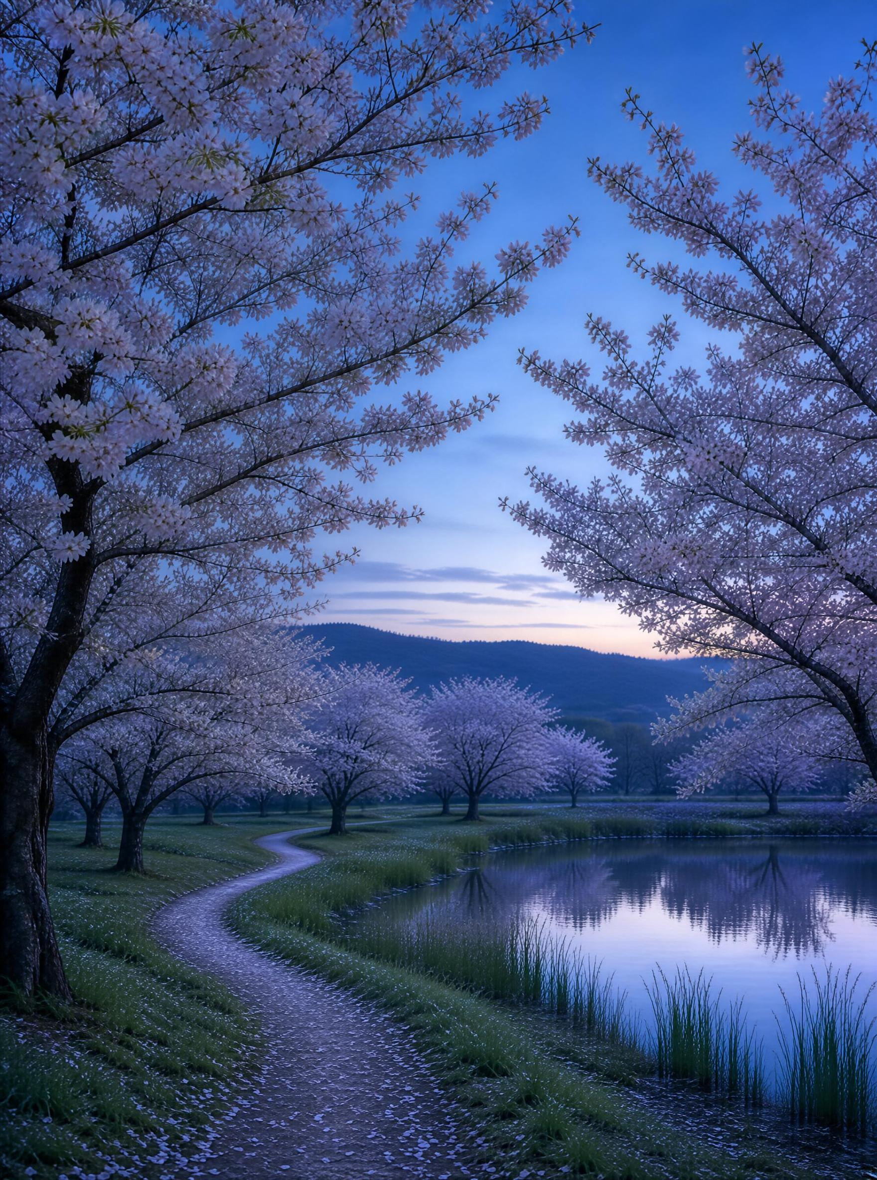 Cherry Blossoms at Twilight