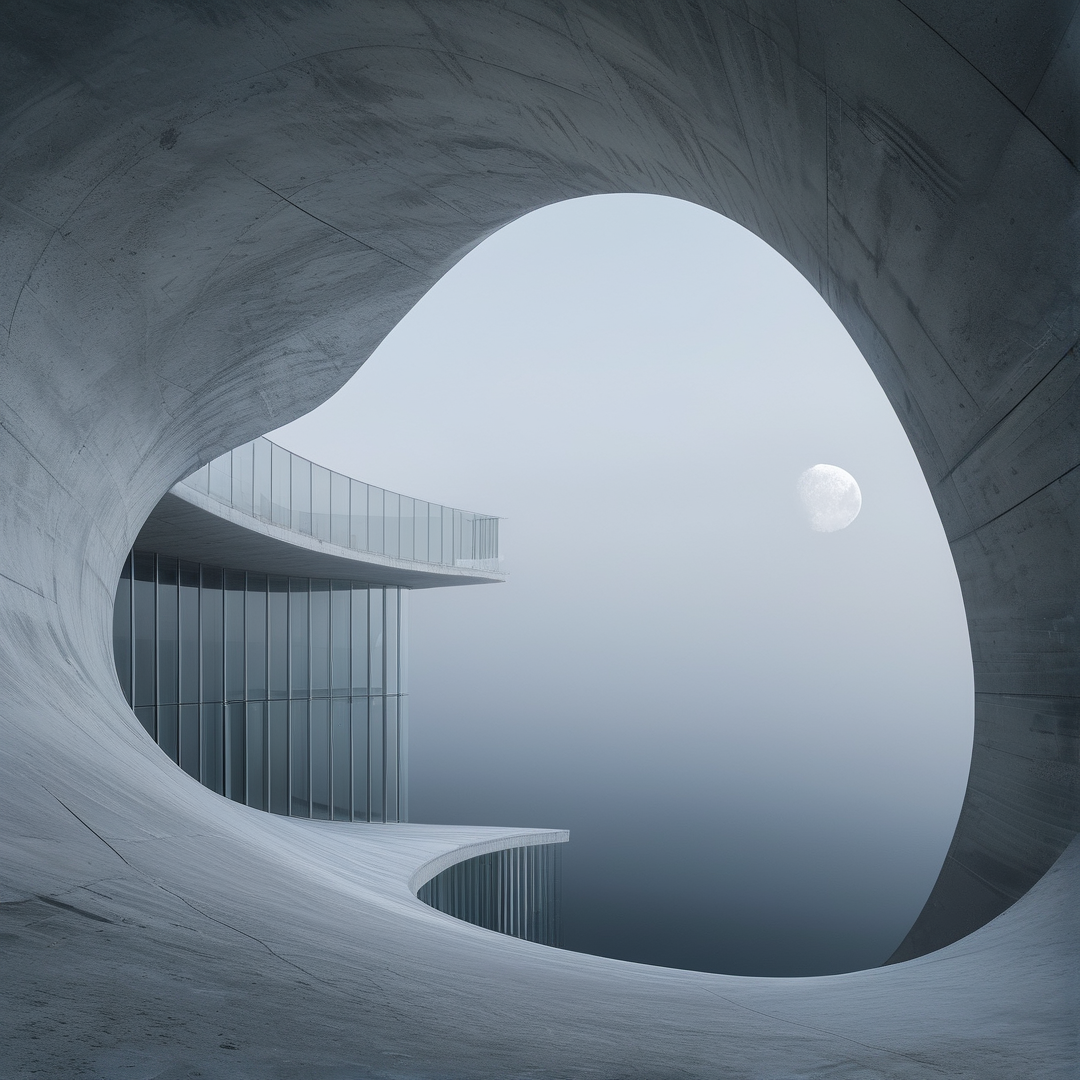 Moonlit Modern Architecture