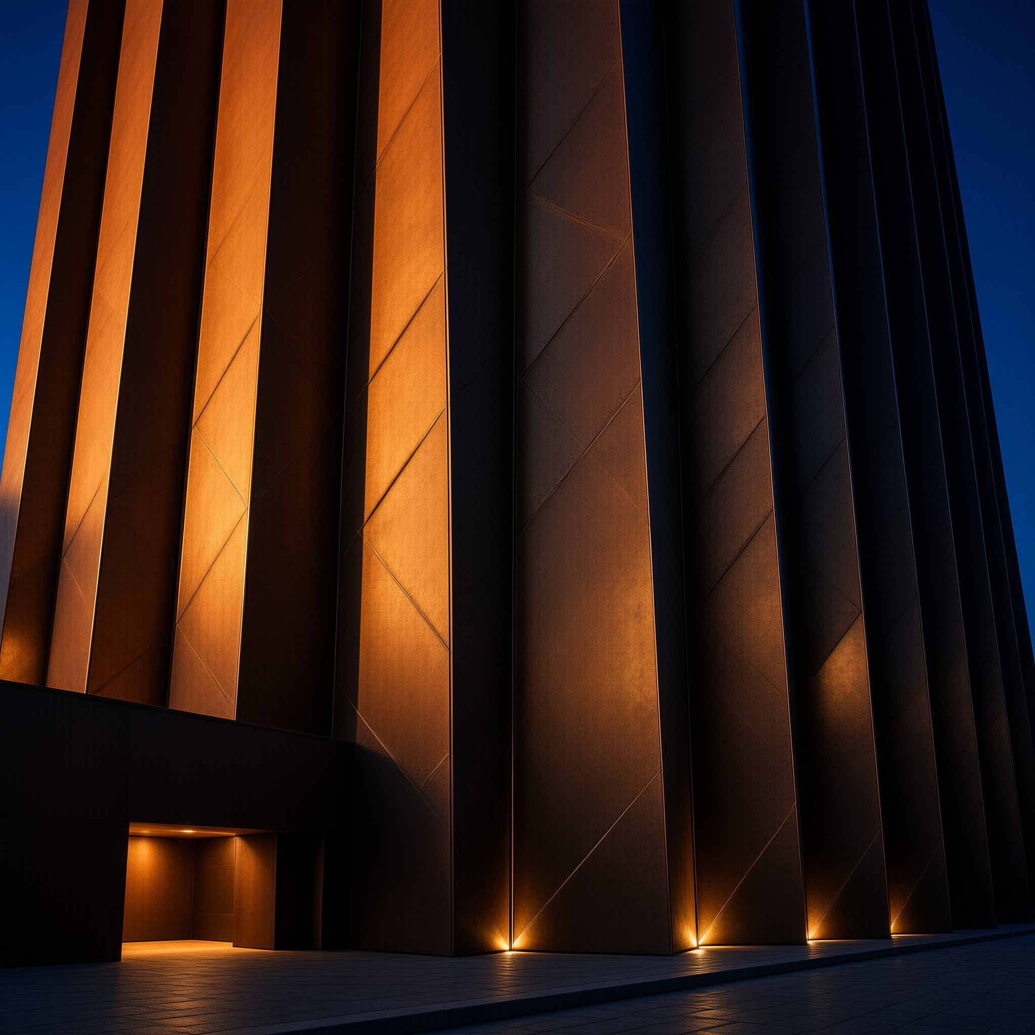 Vertical Columns Illuminated