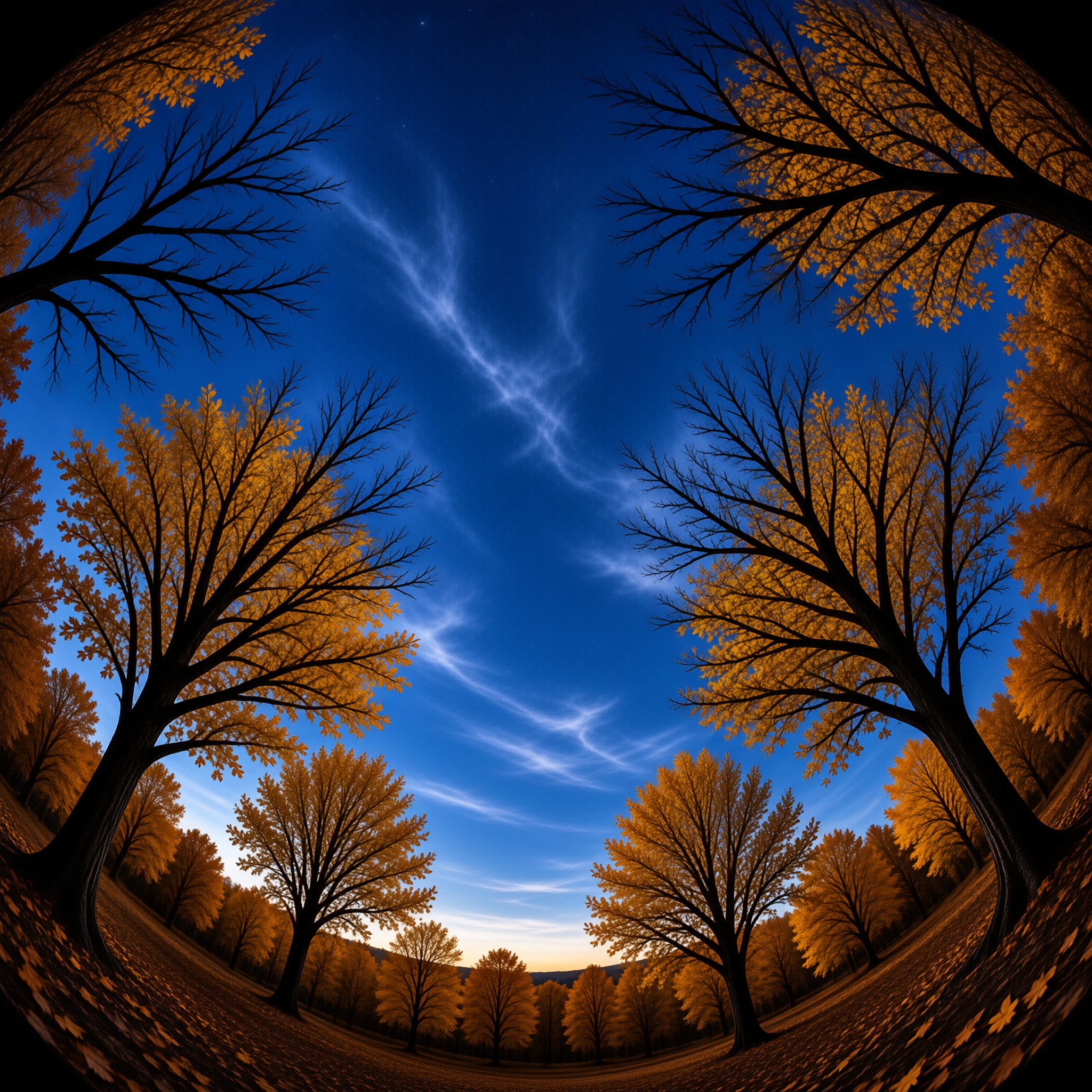 Nocturne Autumn Landscape