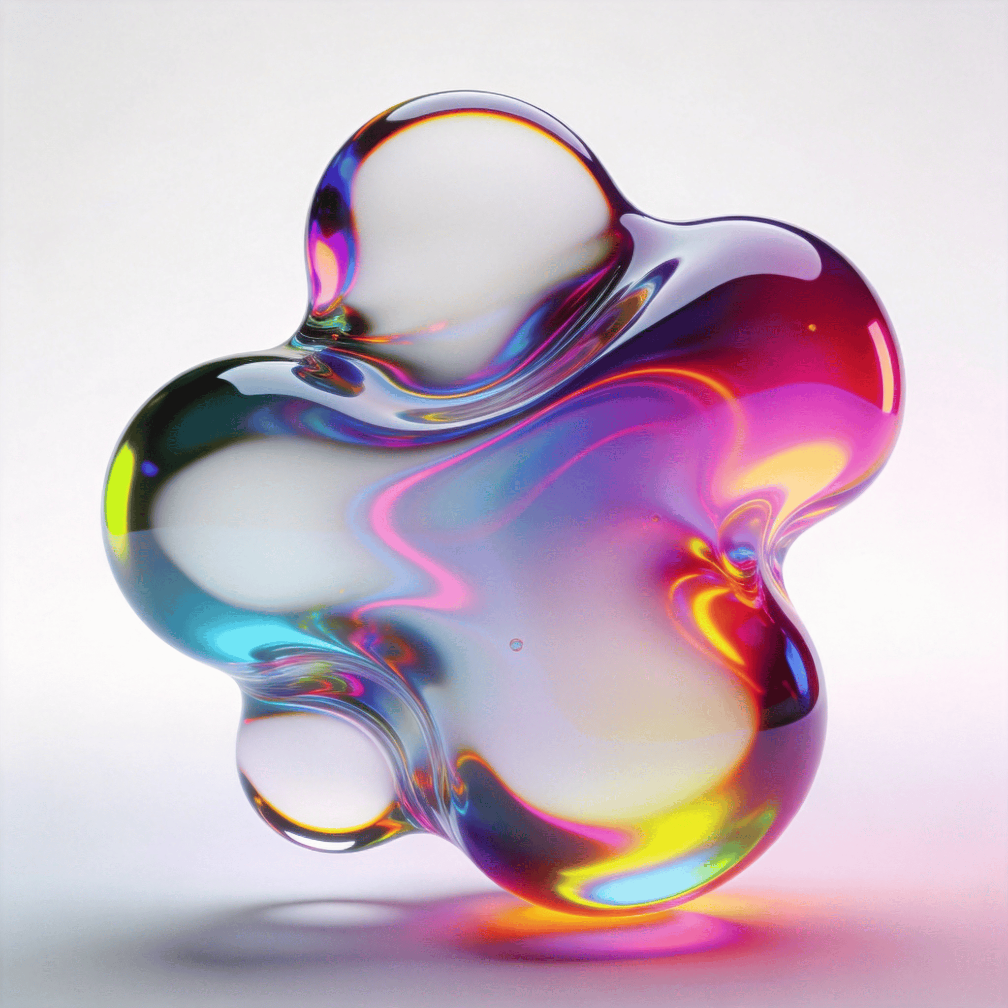 Neon Fluid Blob